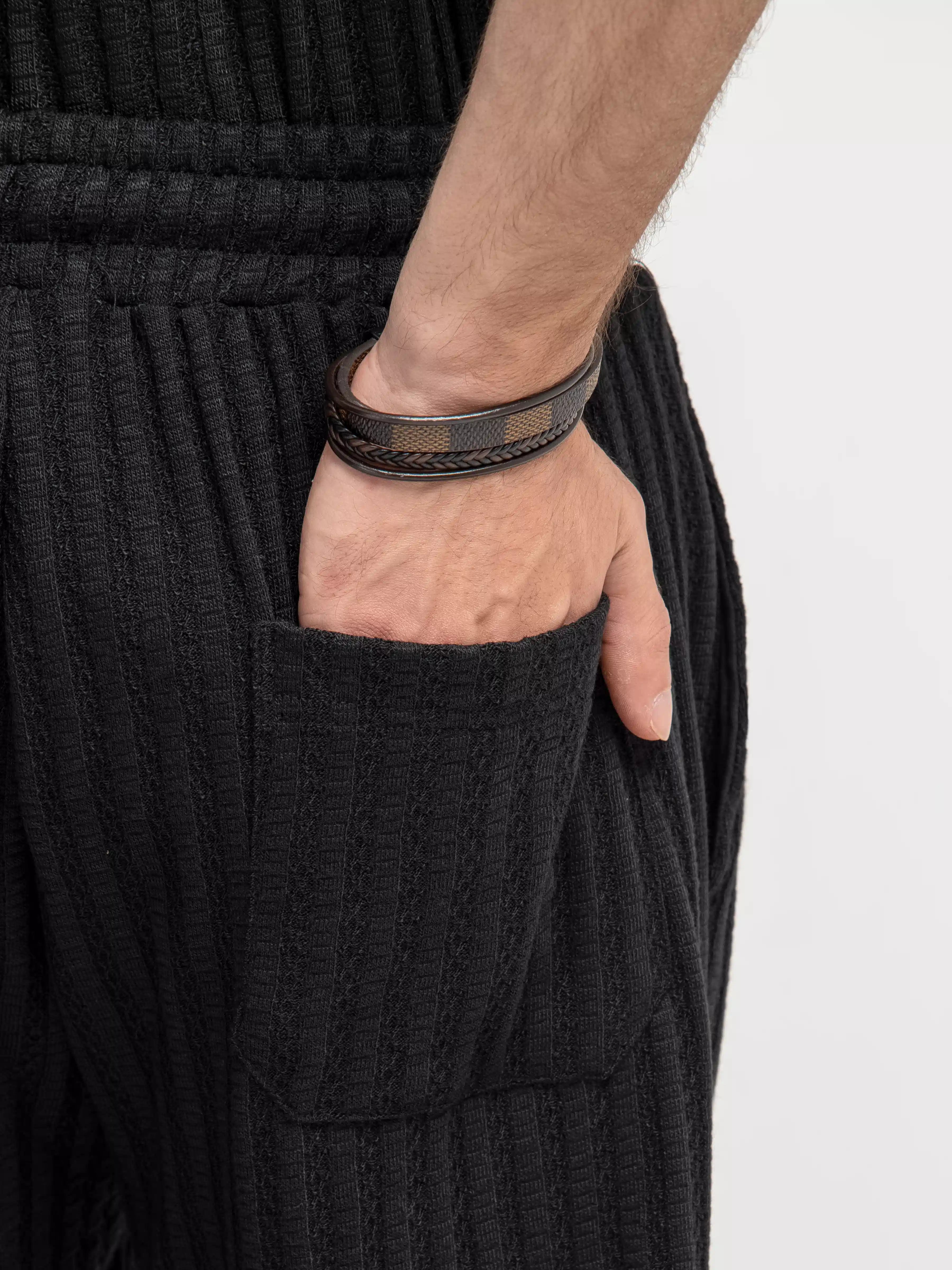 Textured Co-ord Set Trousers - FMBCS5-079