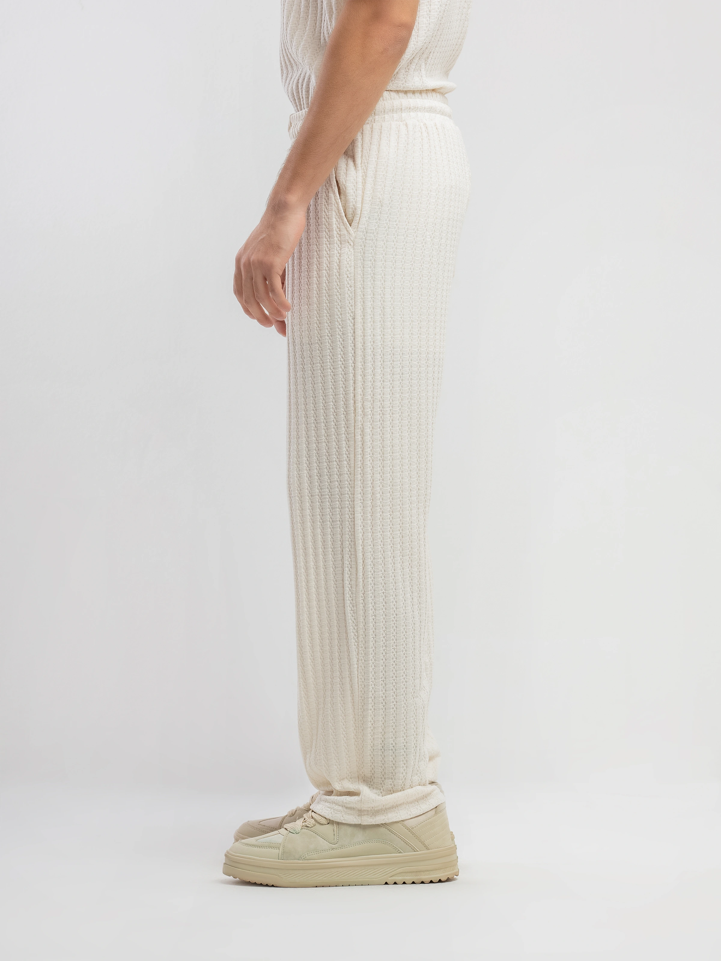 Textured Co-ord Set Trousers - FMBCS5-080