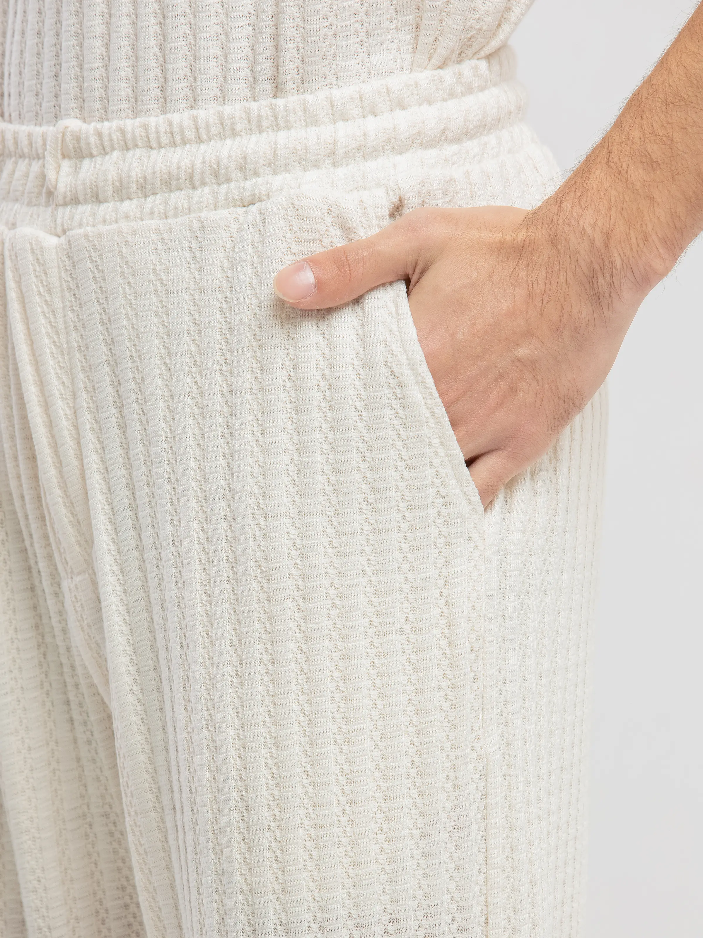 Textured Co-ord Set Trousers - FMBCS5-080