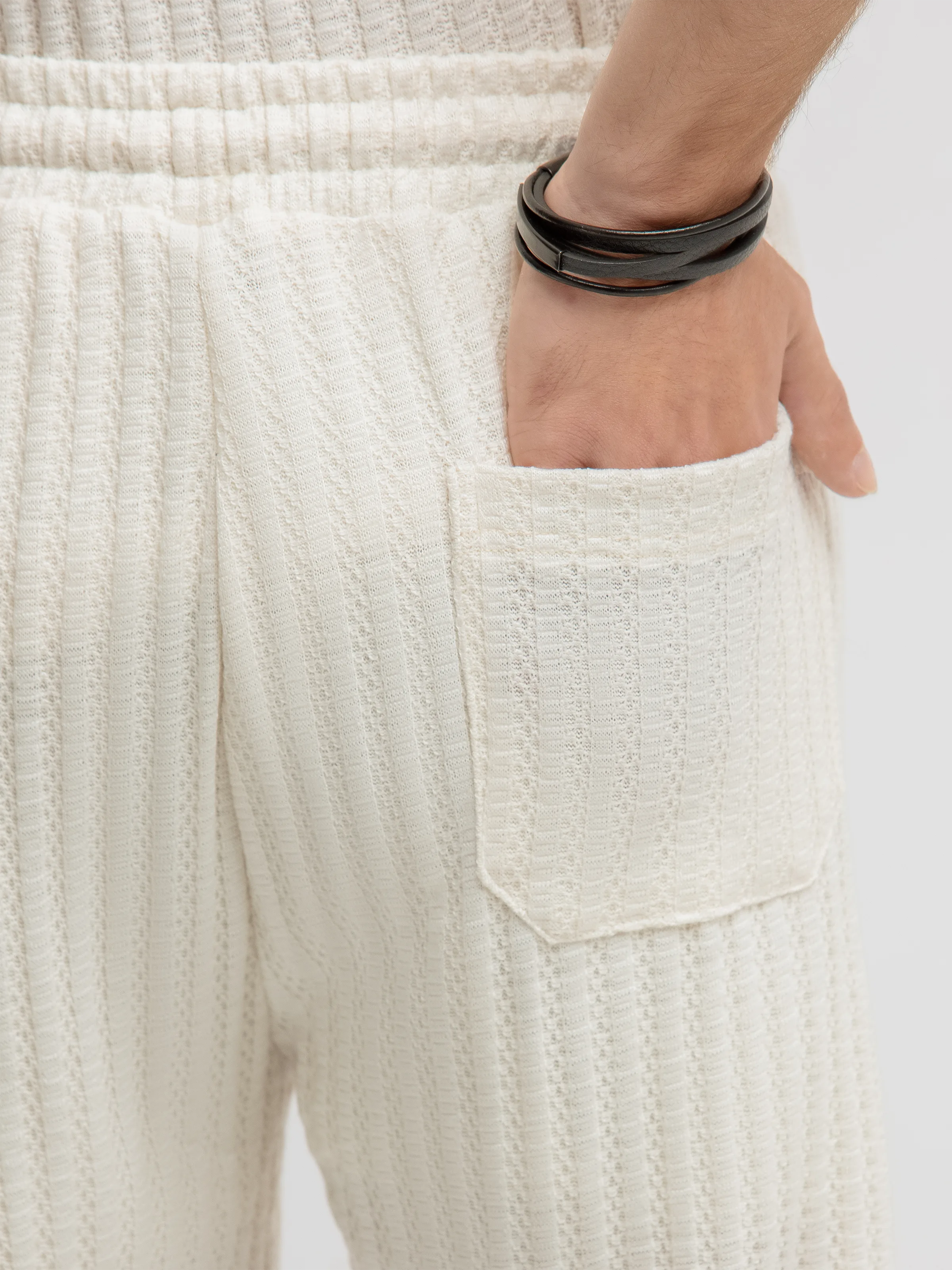 Textured Co-ord Set Trousers - FMBCS5-080