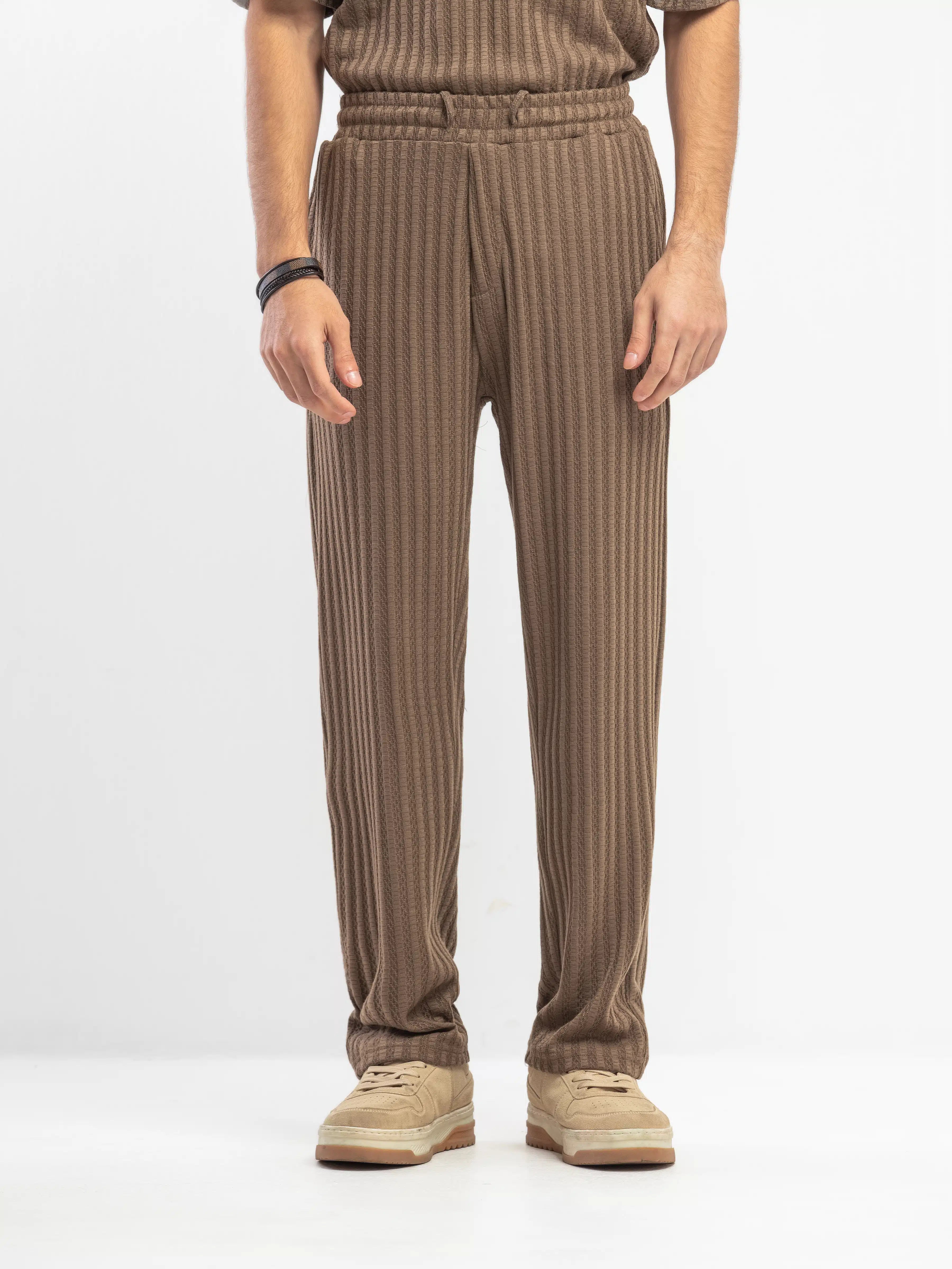 Textured Co-ord Set Trousers - FMBCS5-081