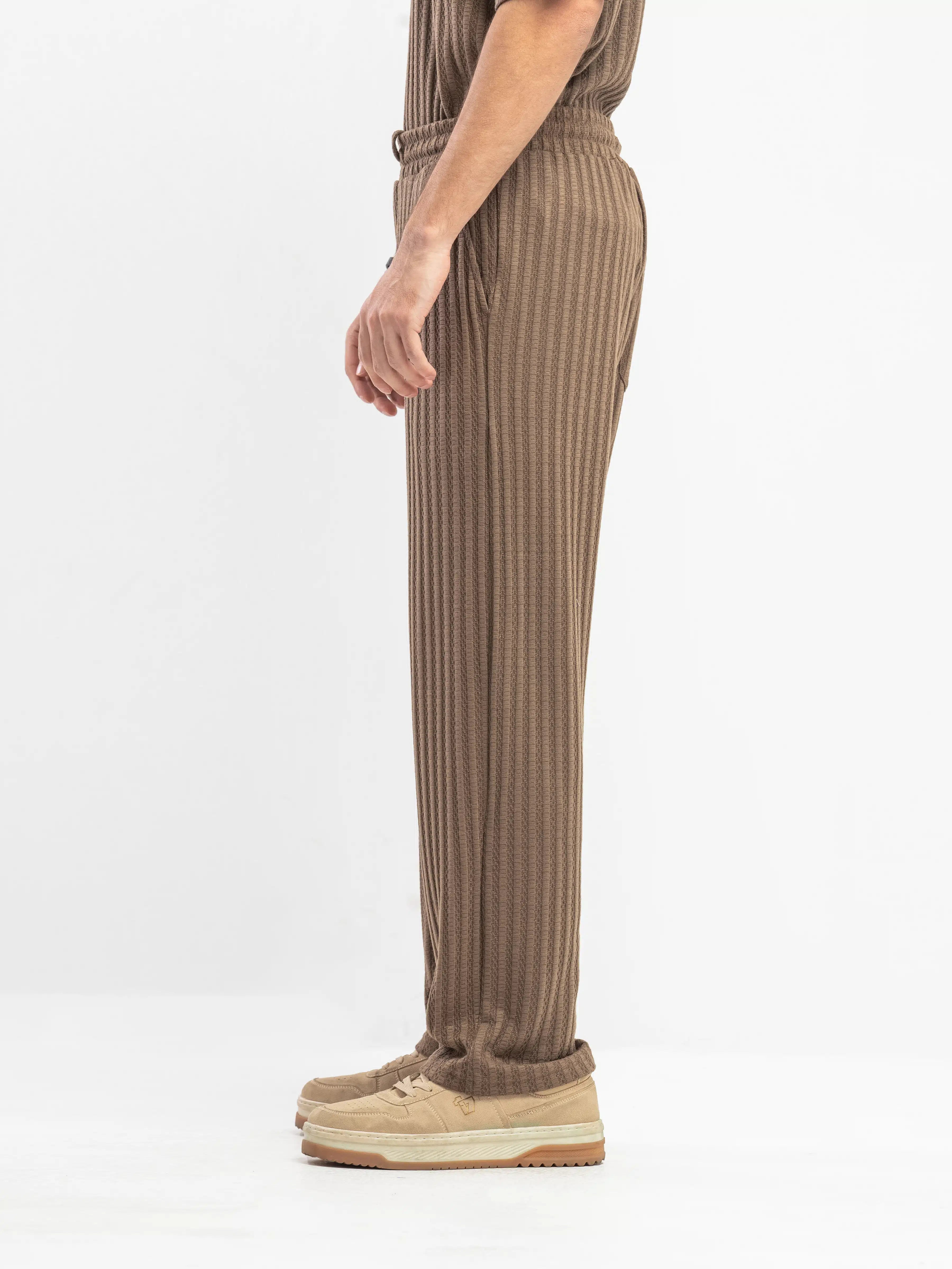 Textured Co-ord Set Trousers - FMBCS5-081