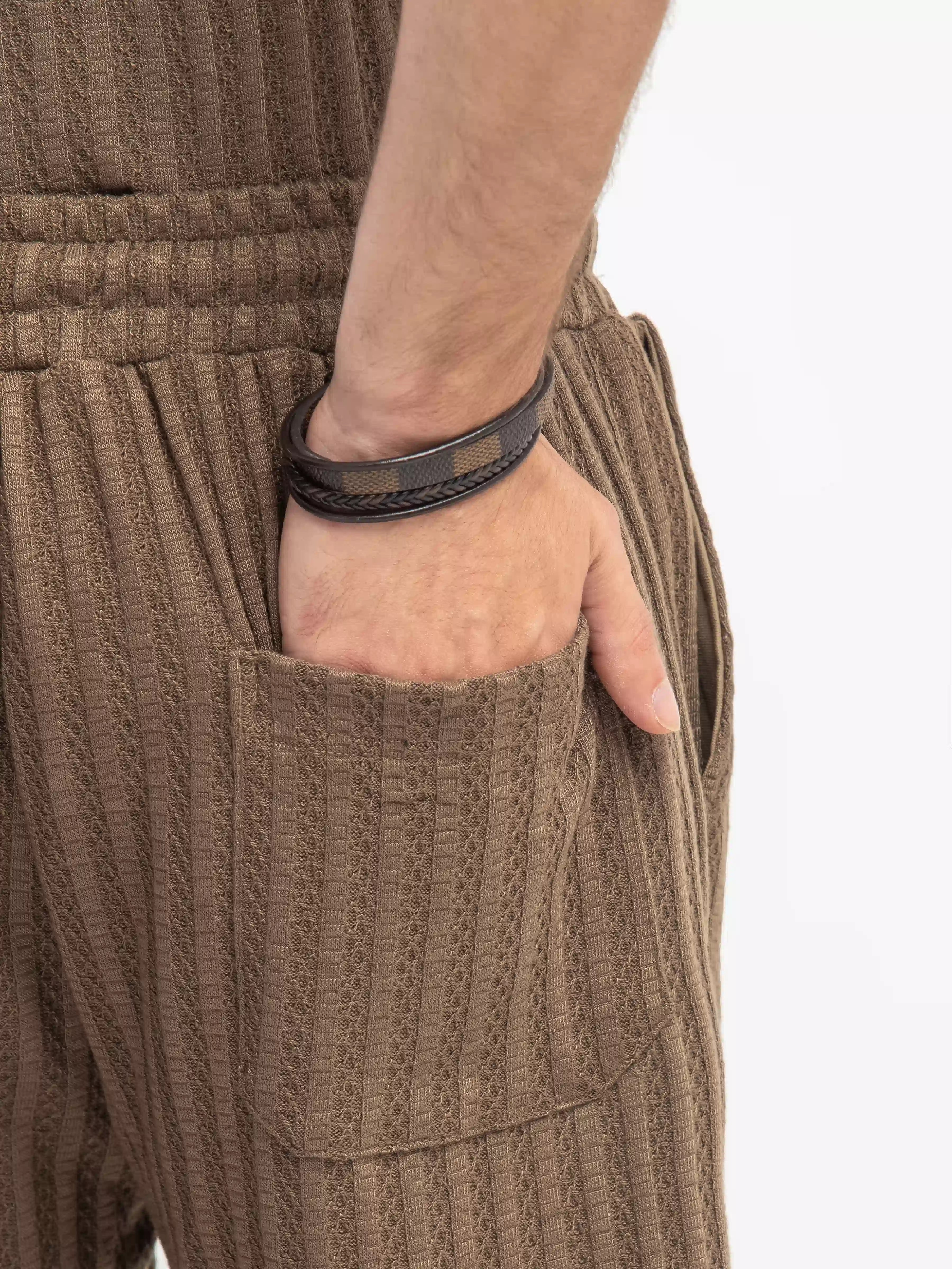 Textured Co-ord Set Trousers - FMBCS5-081