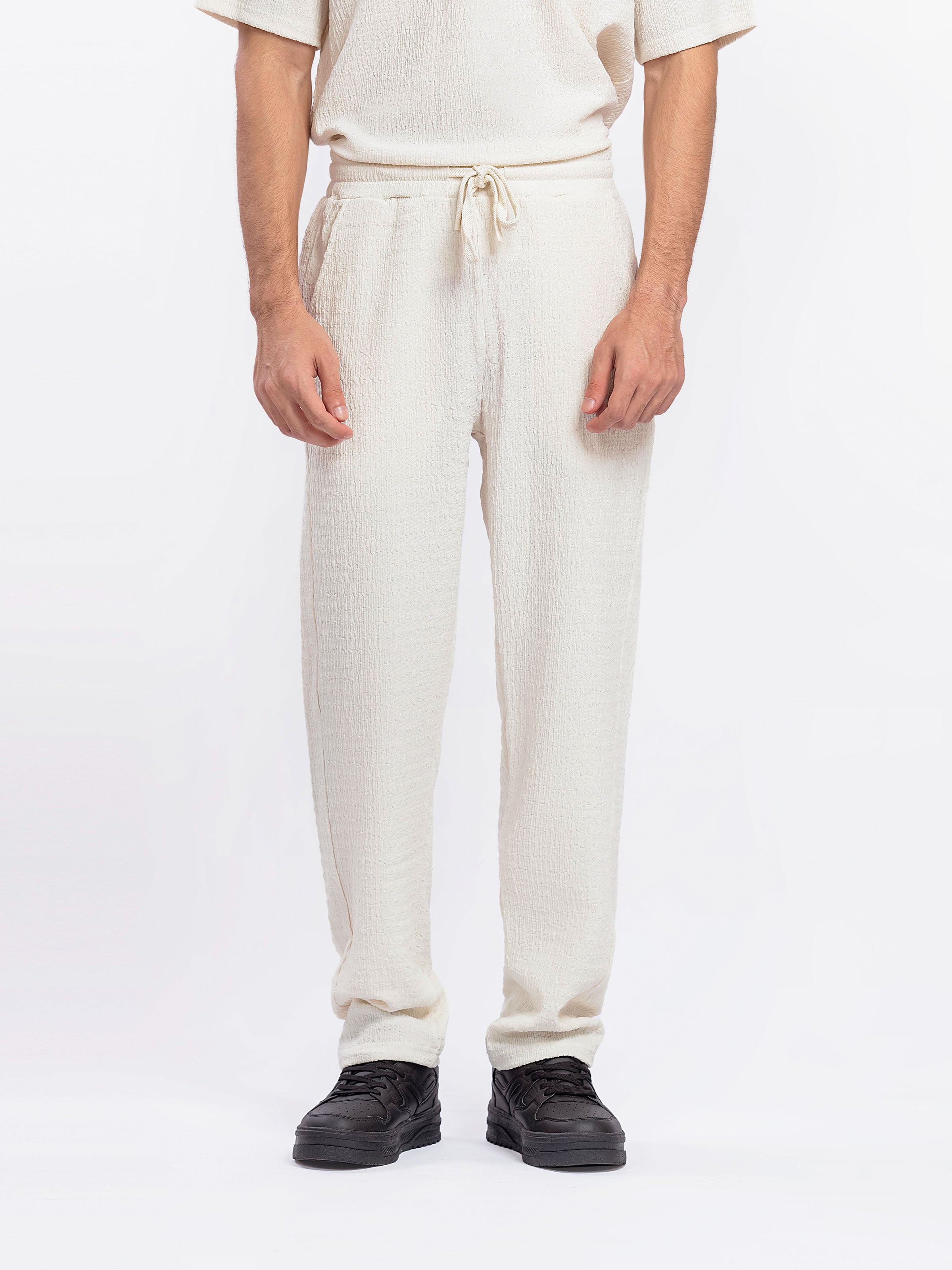 Crinkle Texture Co-ord Set Trousers - FMBCS5-101