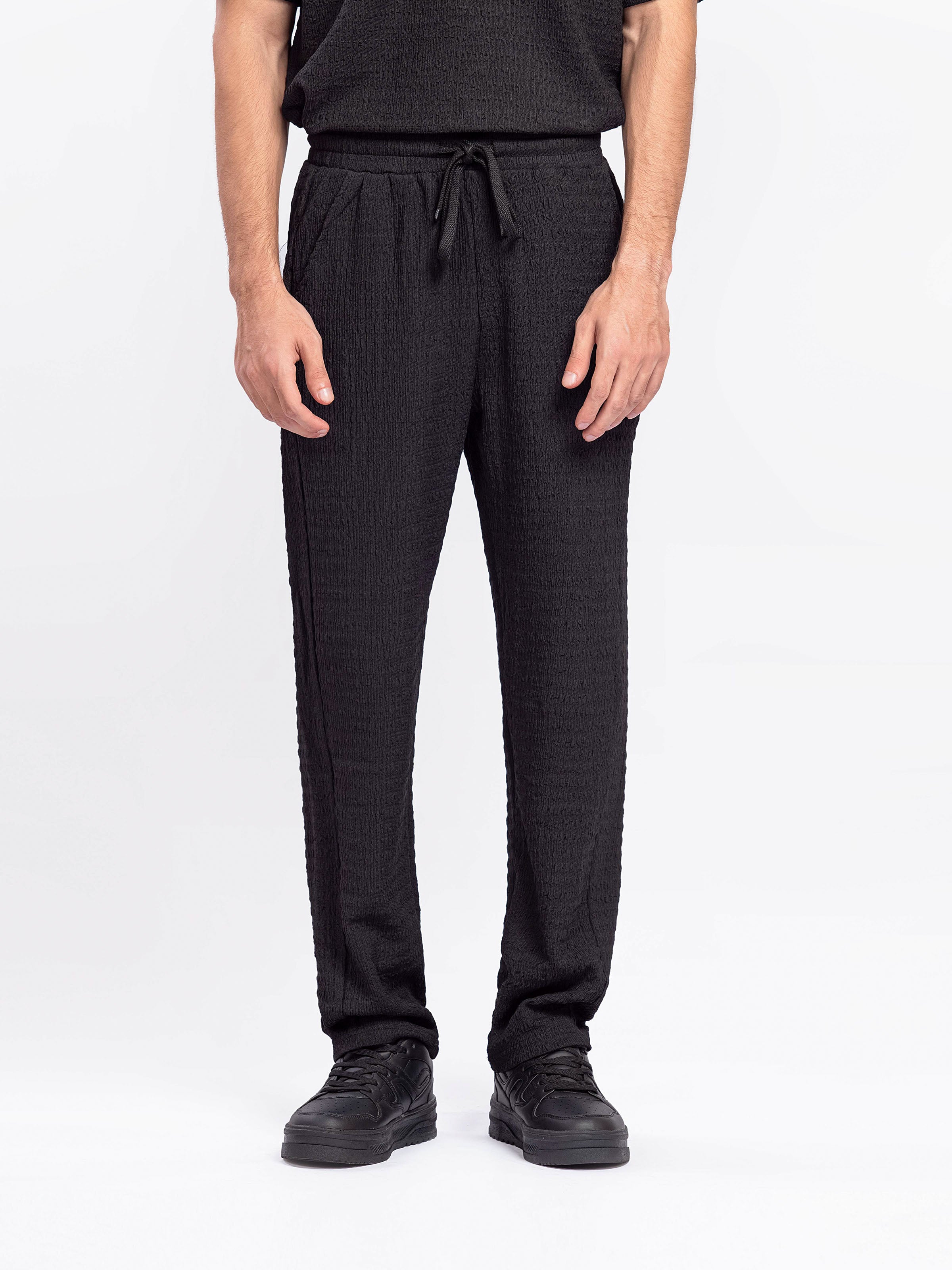 Crinkle Texture Co-ord Set Trousers - FMBCS5-102