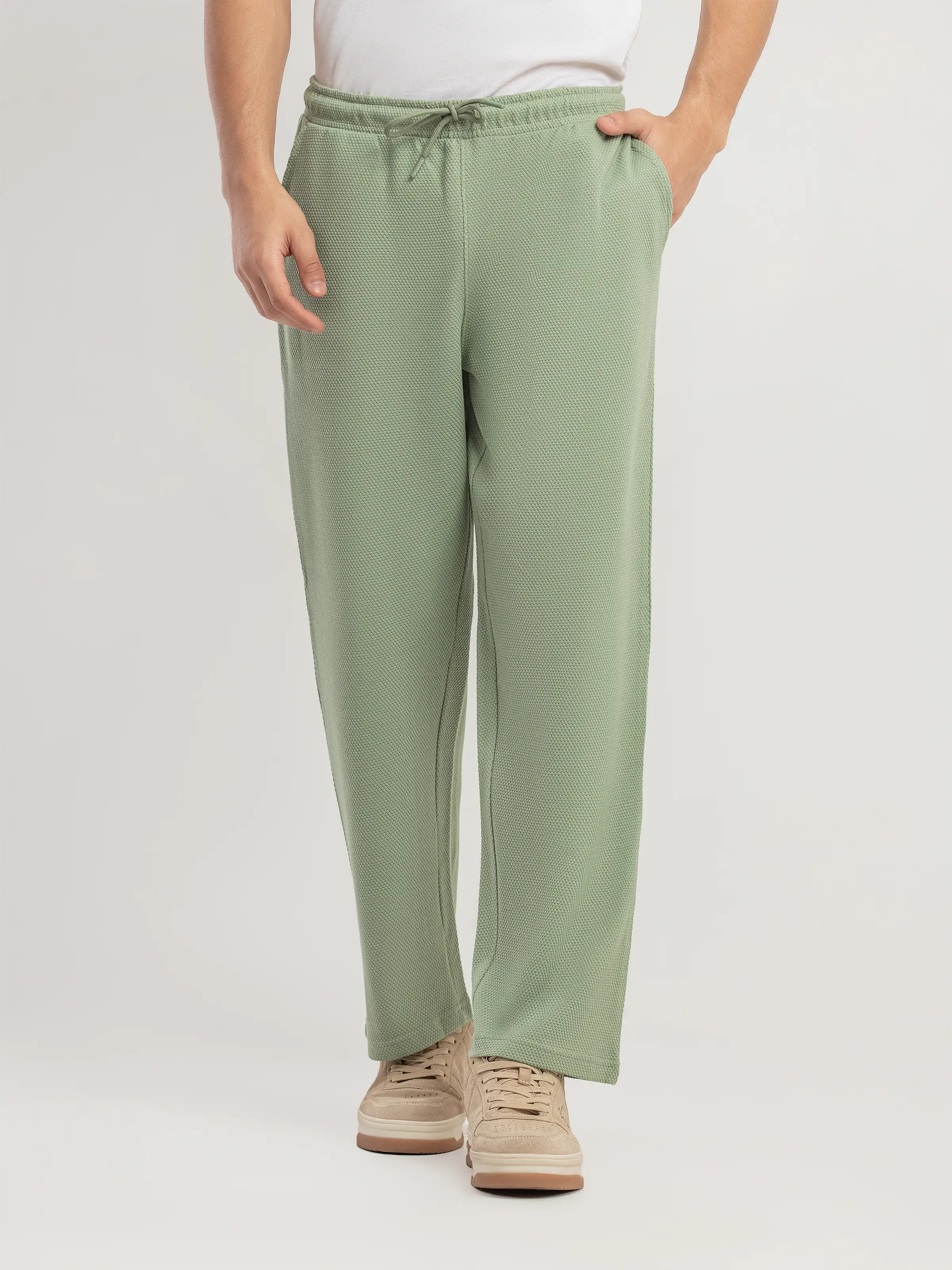 Popcorn Textured Trousers - FMBT5-072