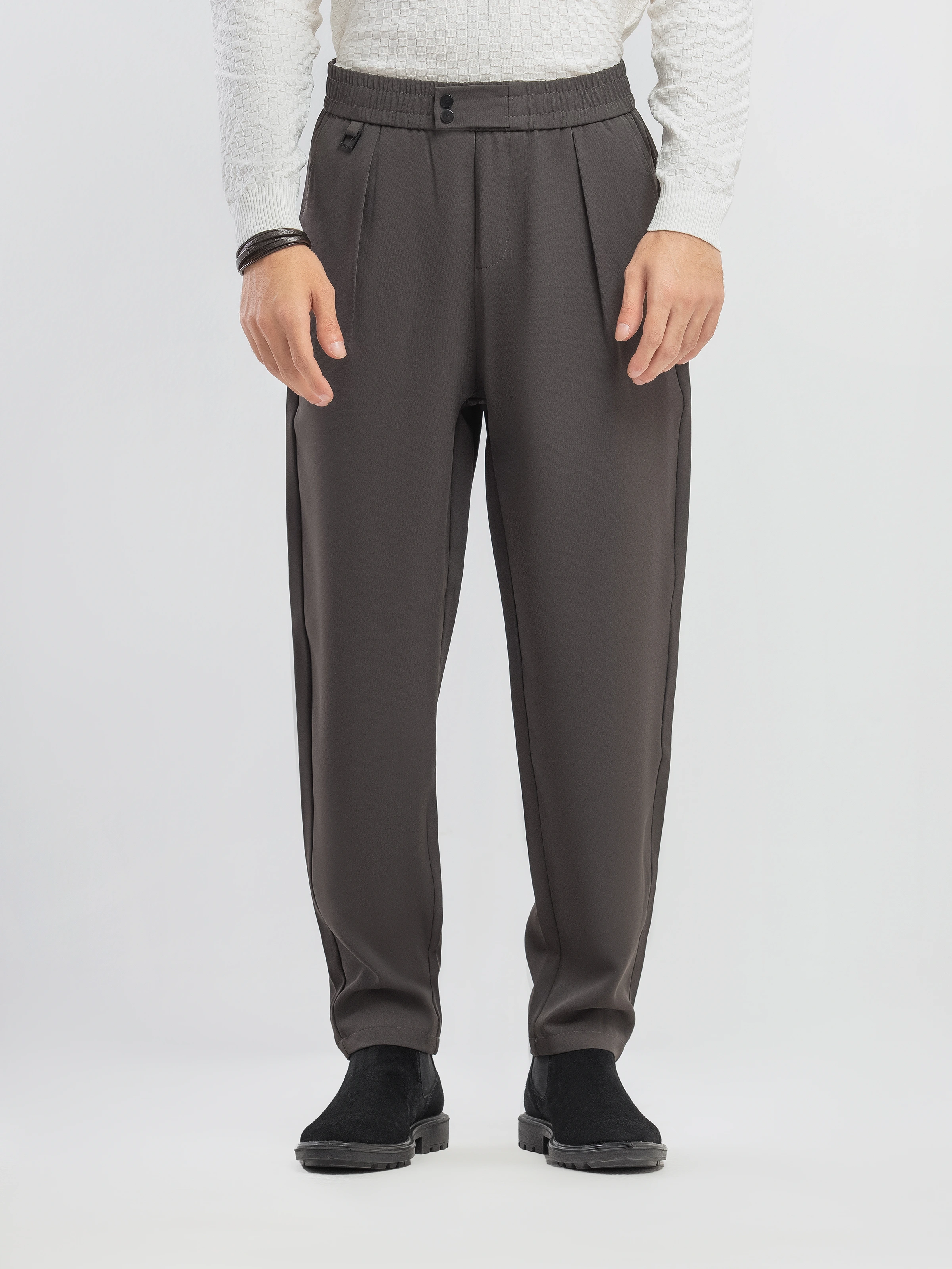 Slim Fit Pleated Trousers - FMBTK5-024