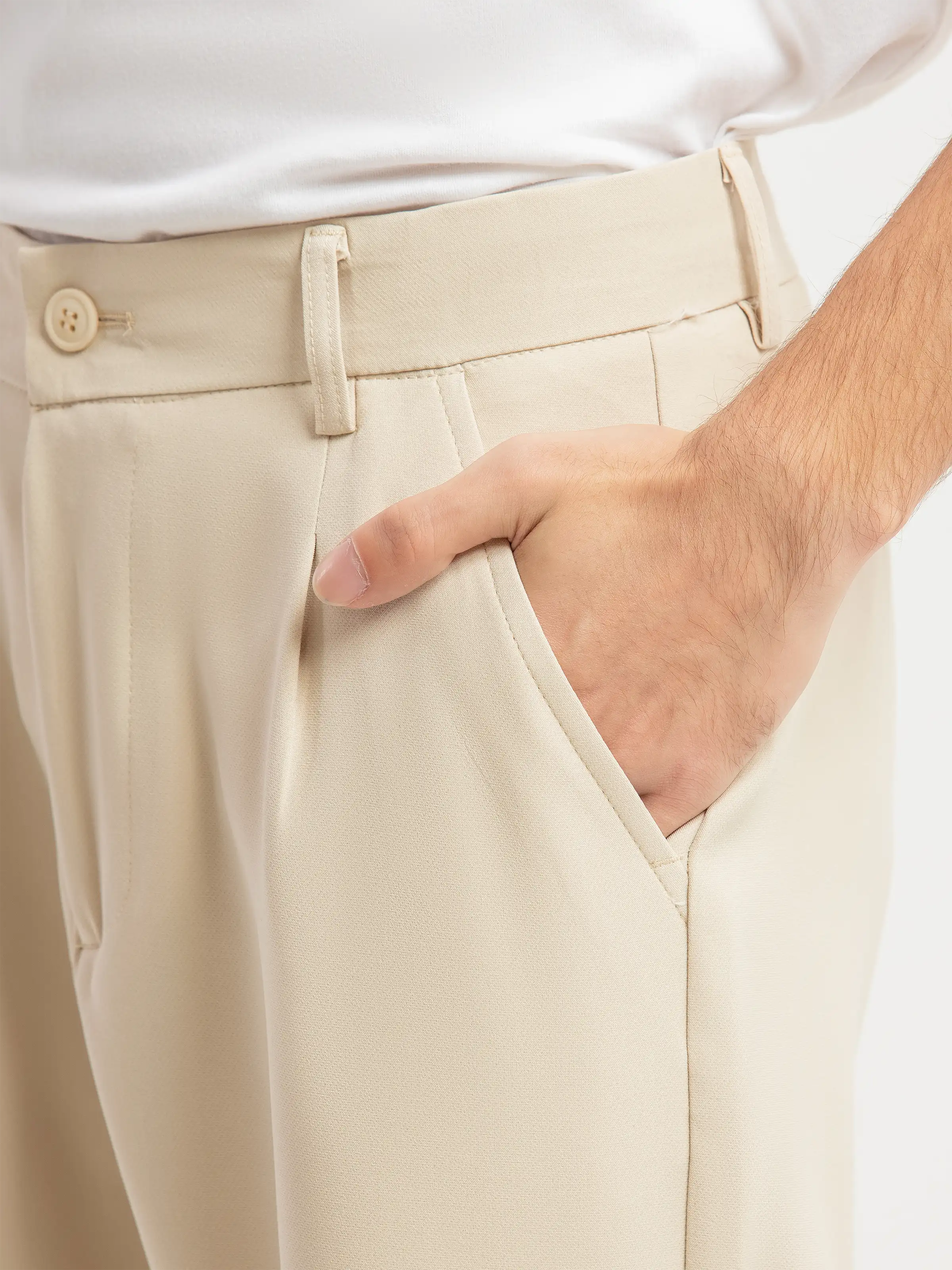 Straight Cotton Pants - FMBTK5-053