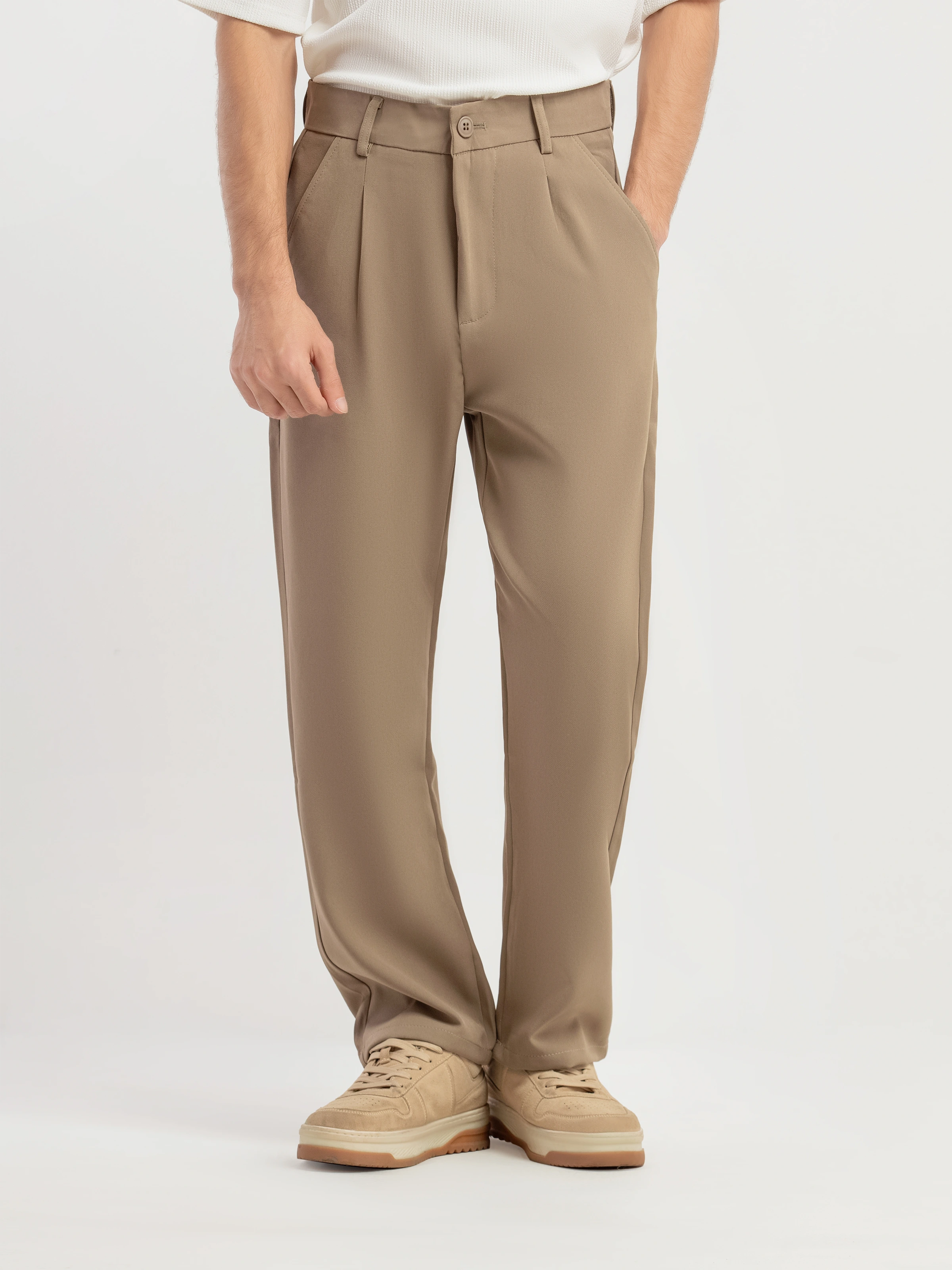 Straight Cotton Pants - FMBTK5-054