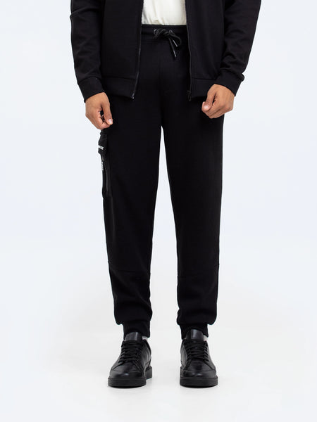 Black Regular Fit Jog Pant | Tracksuit - FMBTKS24-003