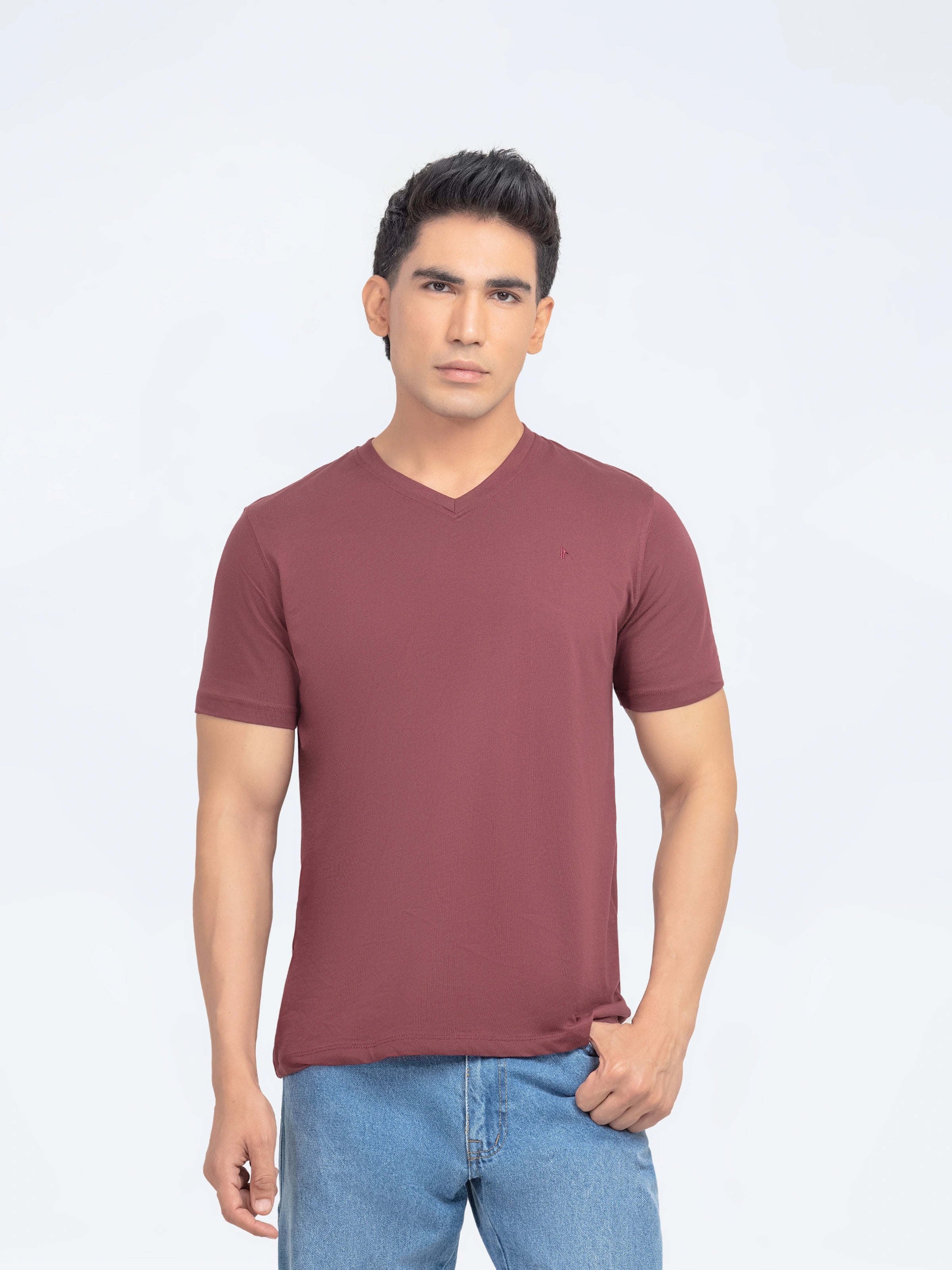 V-Neck Basic Tee - FMTBT24-014