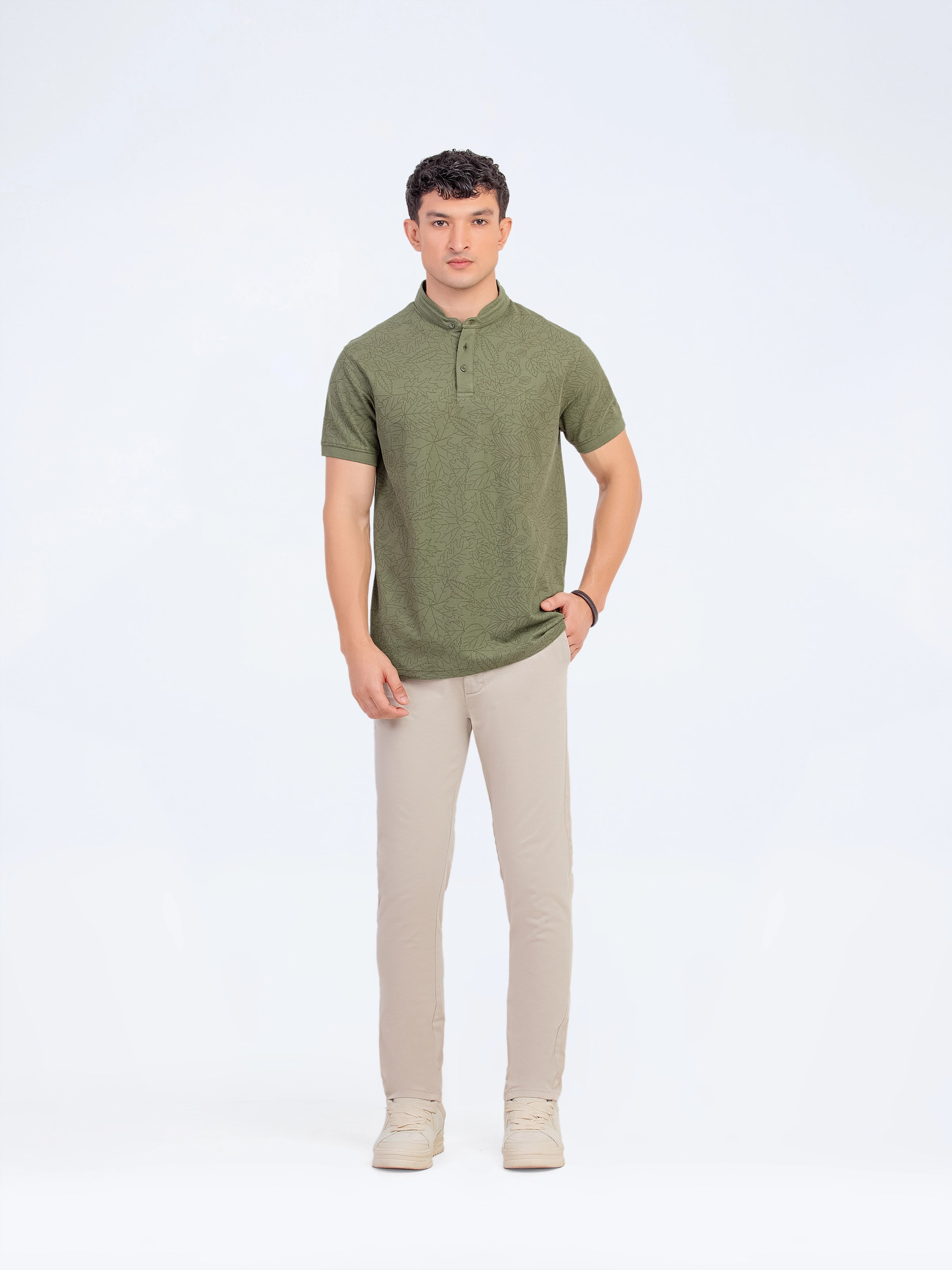 Smart Fit Mandarin Neck Polo - FMTCP5-023