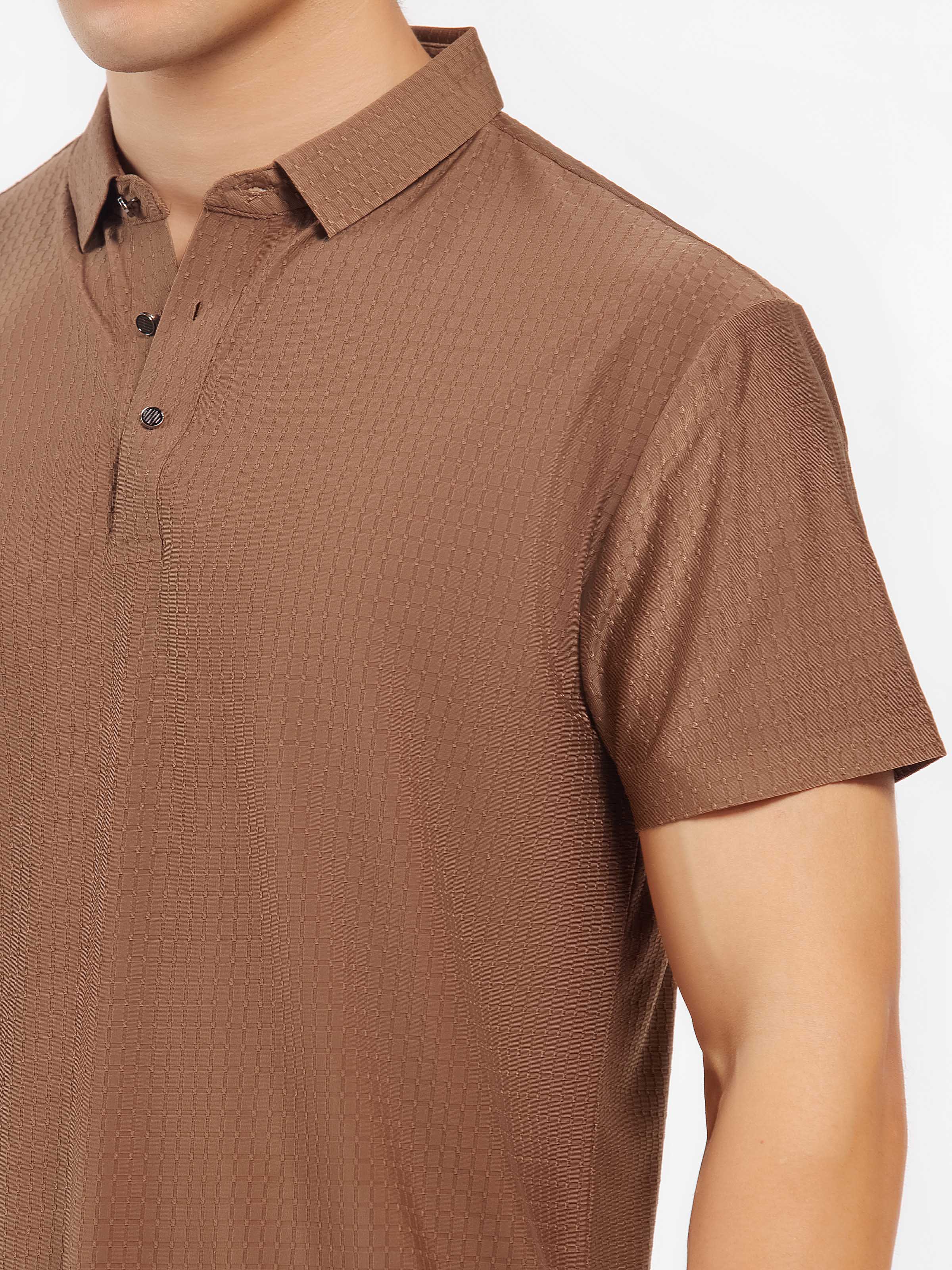 Nylon Jacquard Polo - FMTCP5-090