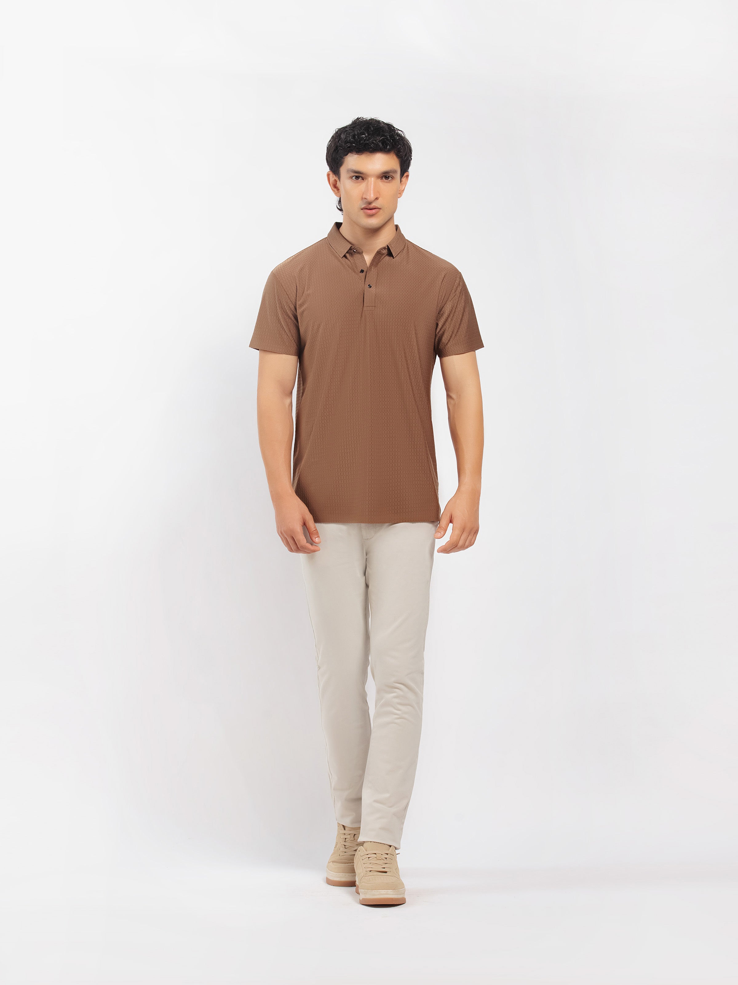 Nylon Jacquard Polo - FMTCP5-090