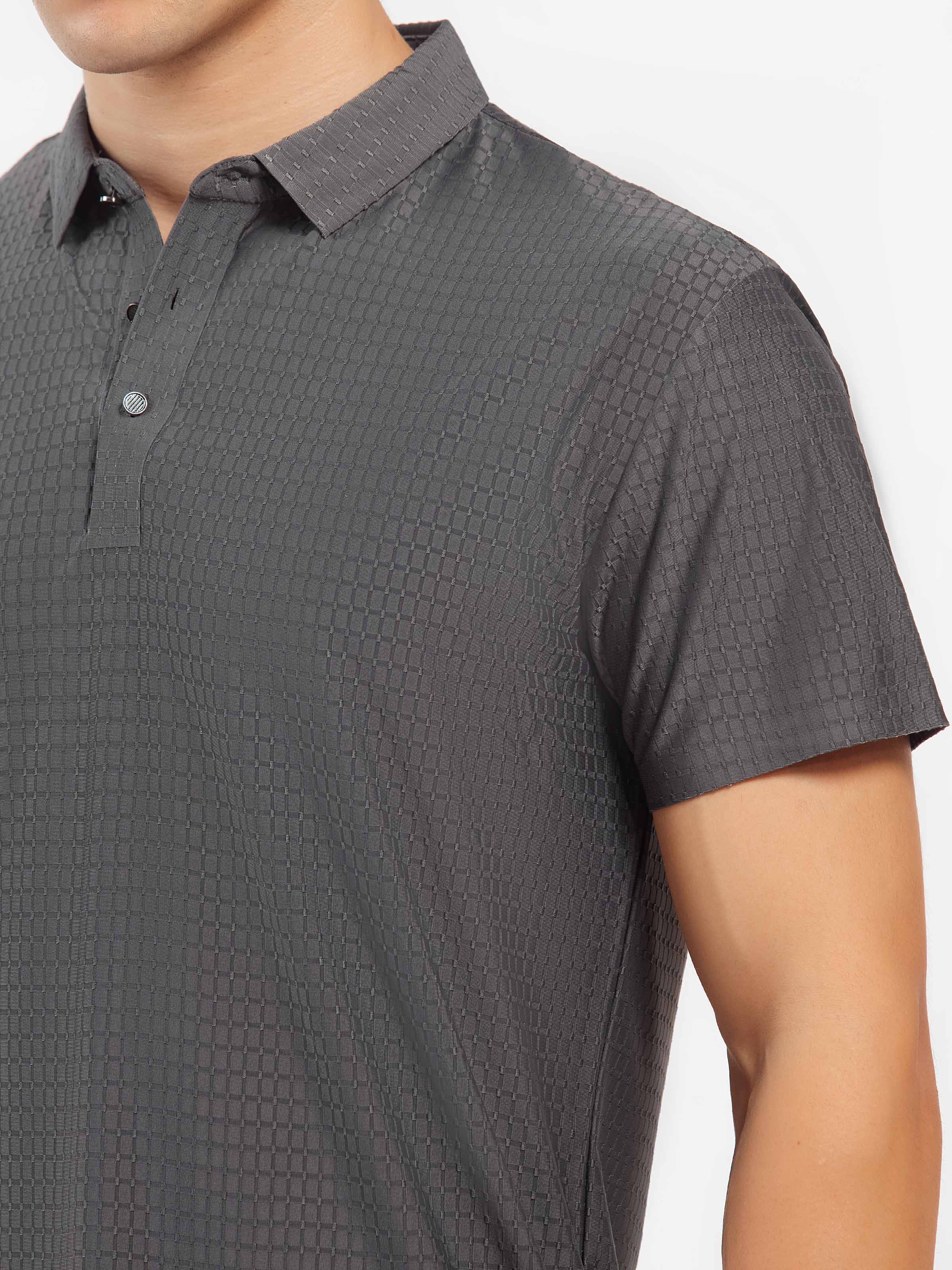 Nylon Jacquard Polo - FMTCP5-092