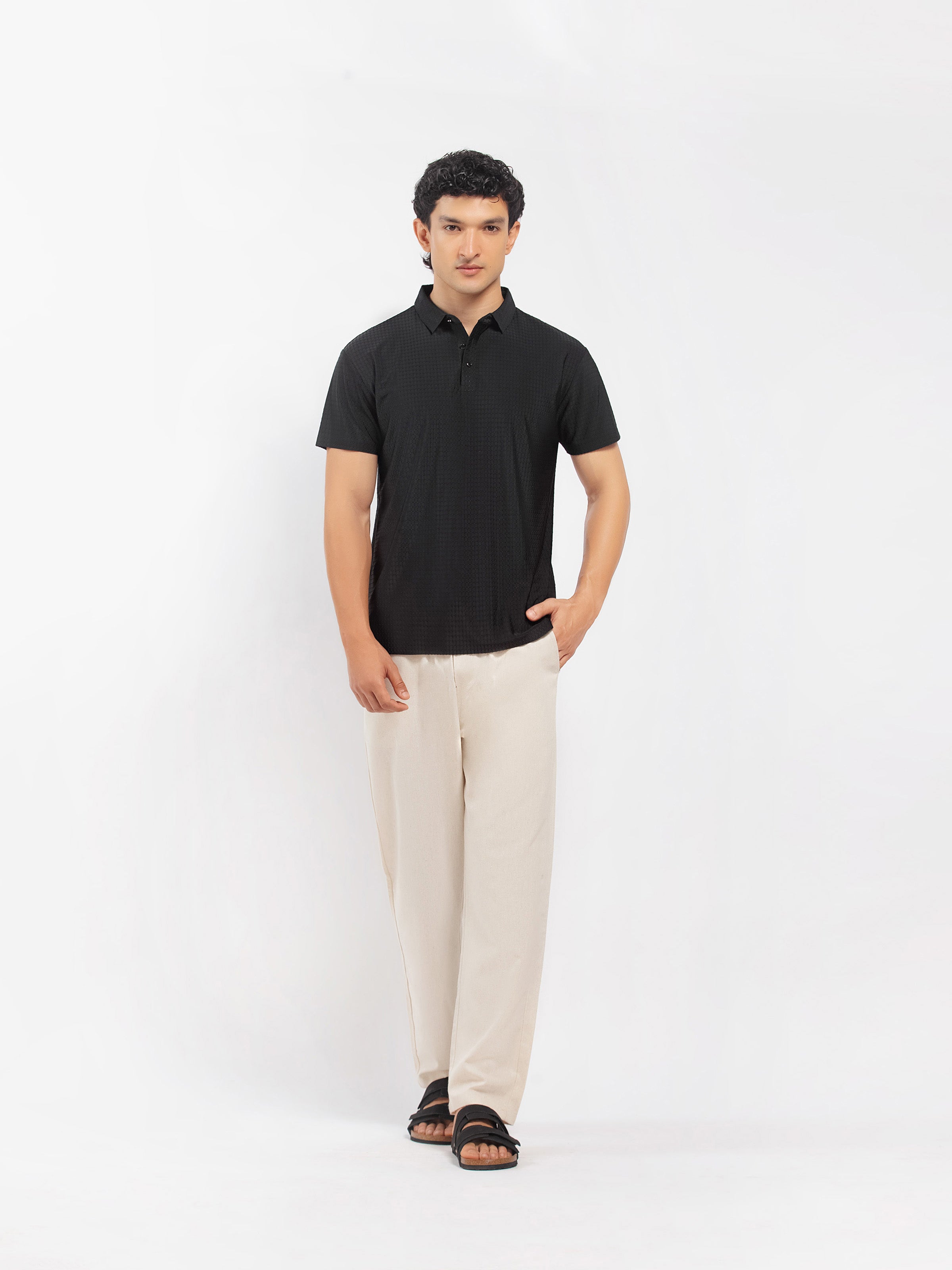 Nylon Jacquard Polo - FMTCP5-093