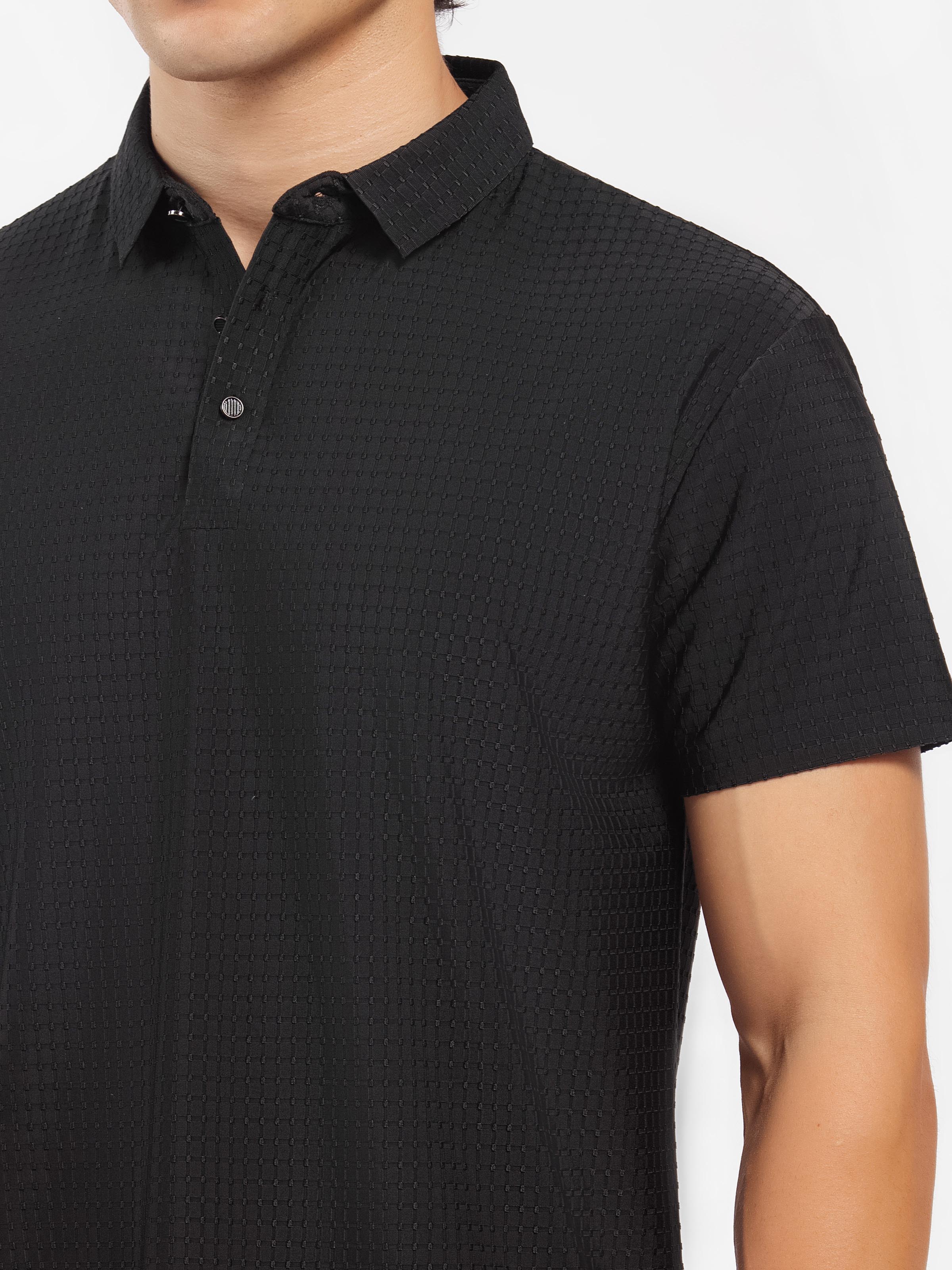 Nylon Jacquard Polo - FMTCP5-093