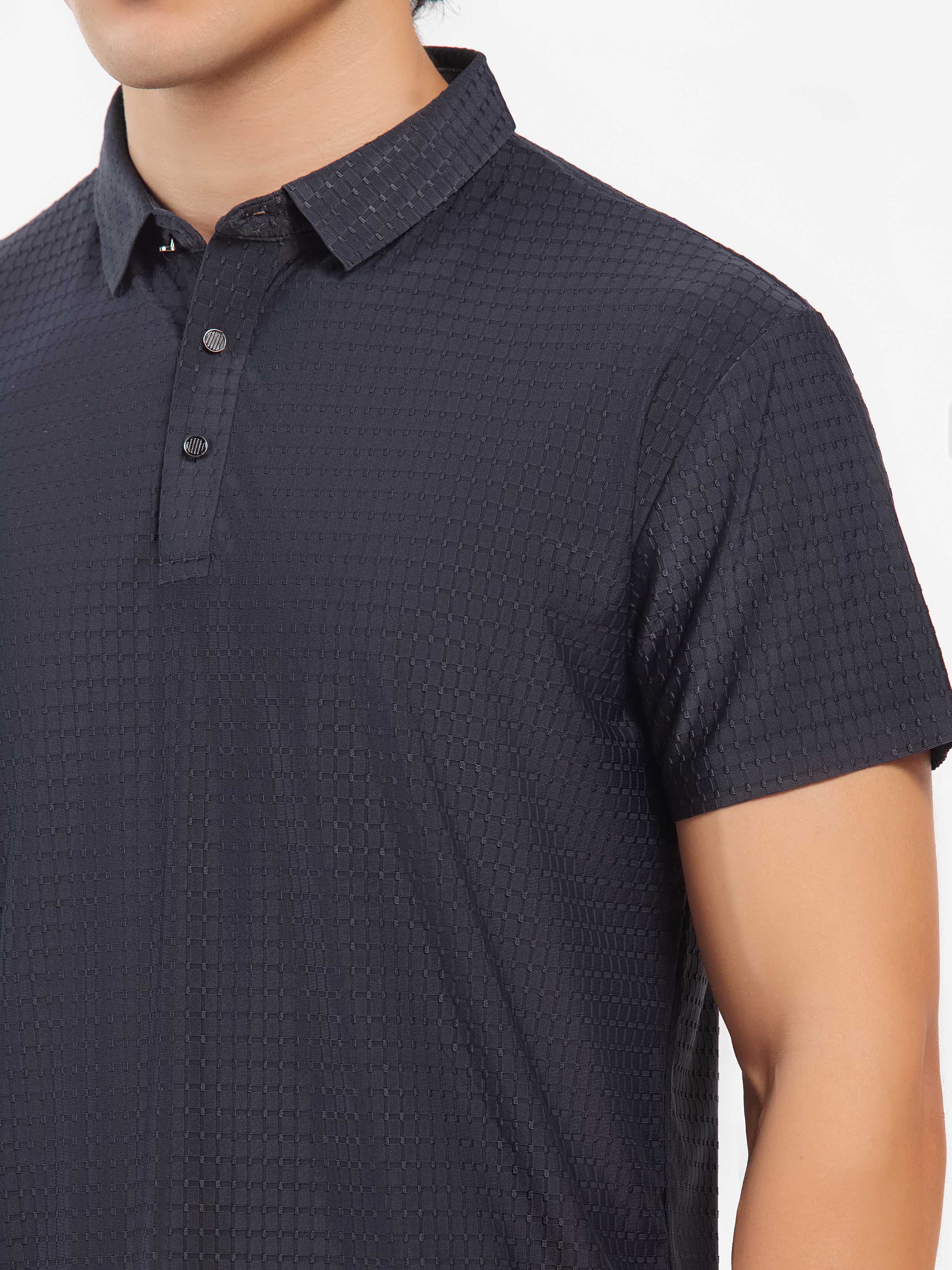 Nylon Jacquard Polo - FMTCP5-094