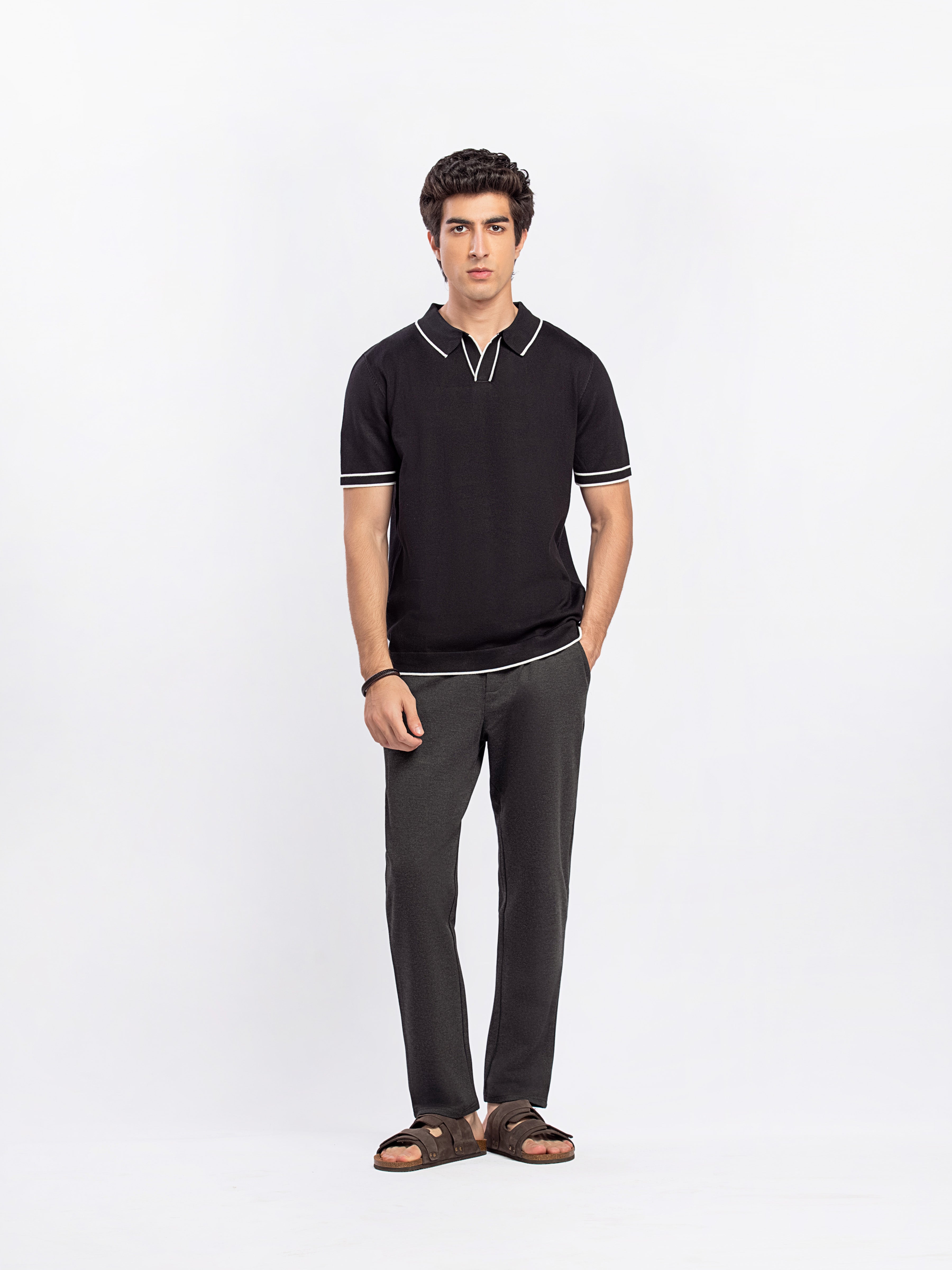 Johnny Collar Knitted Polo - FMTCP5-102