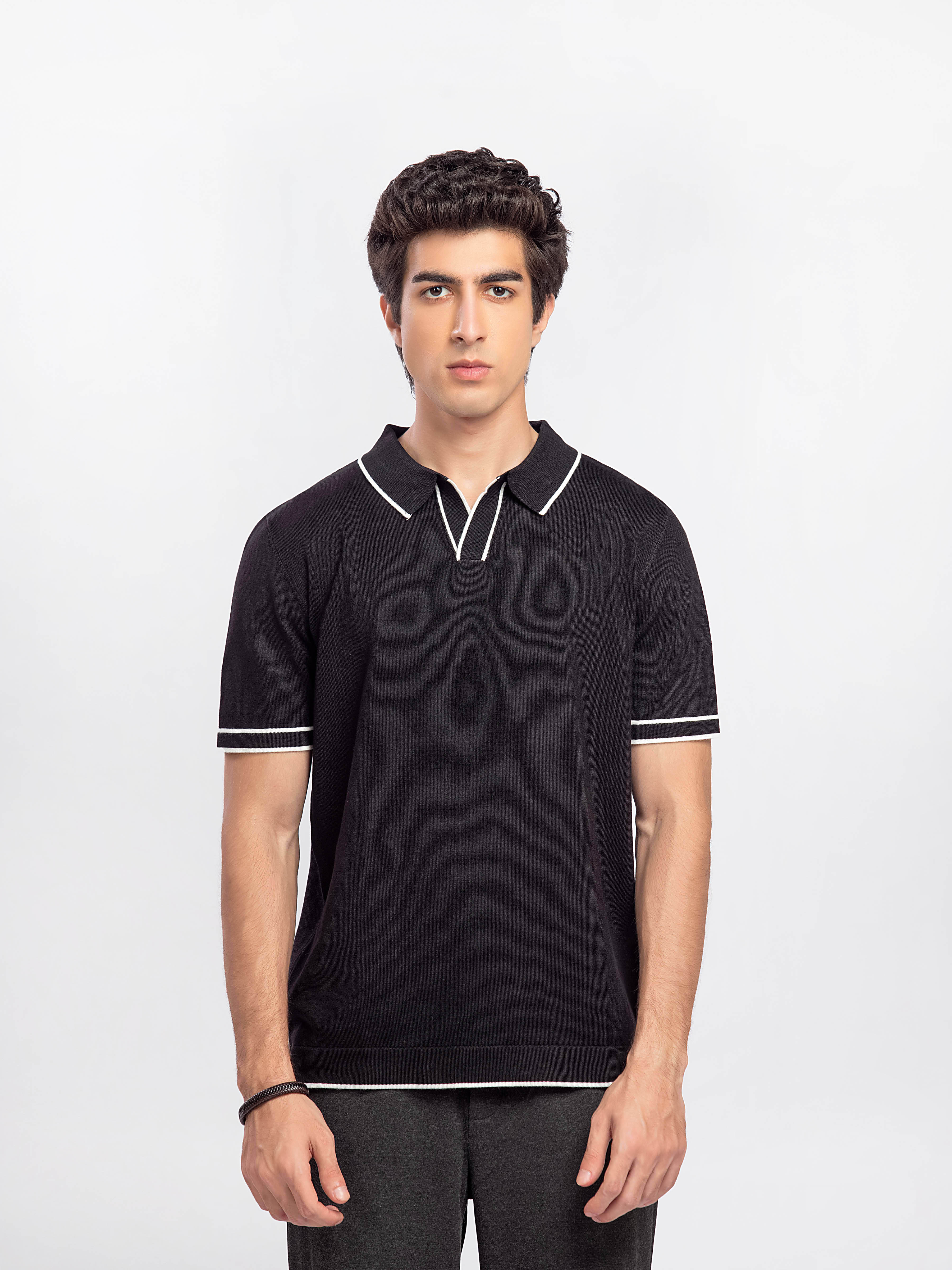 Johnny Collar Knitted Polo - FMTCP5-102