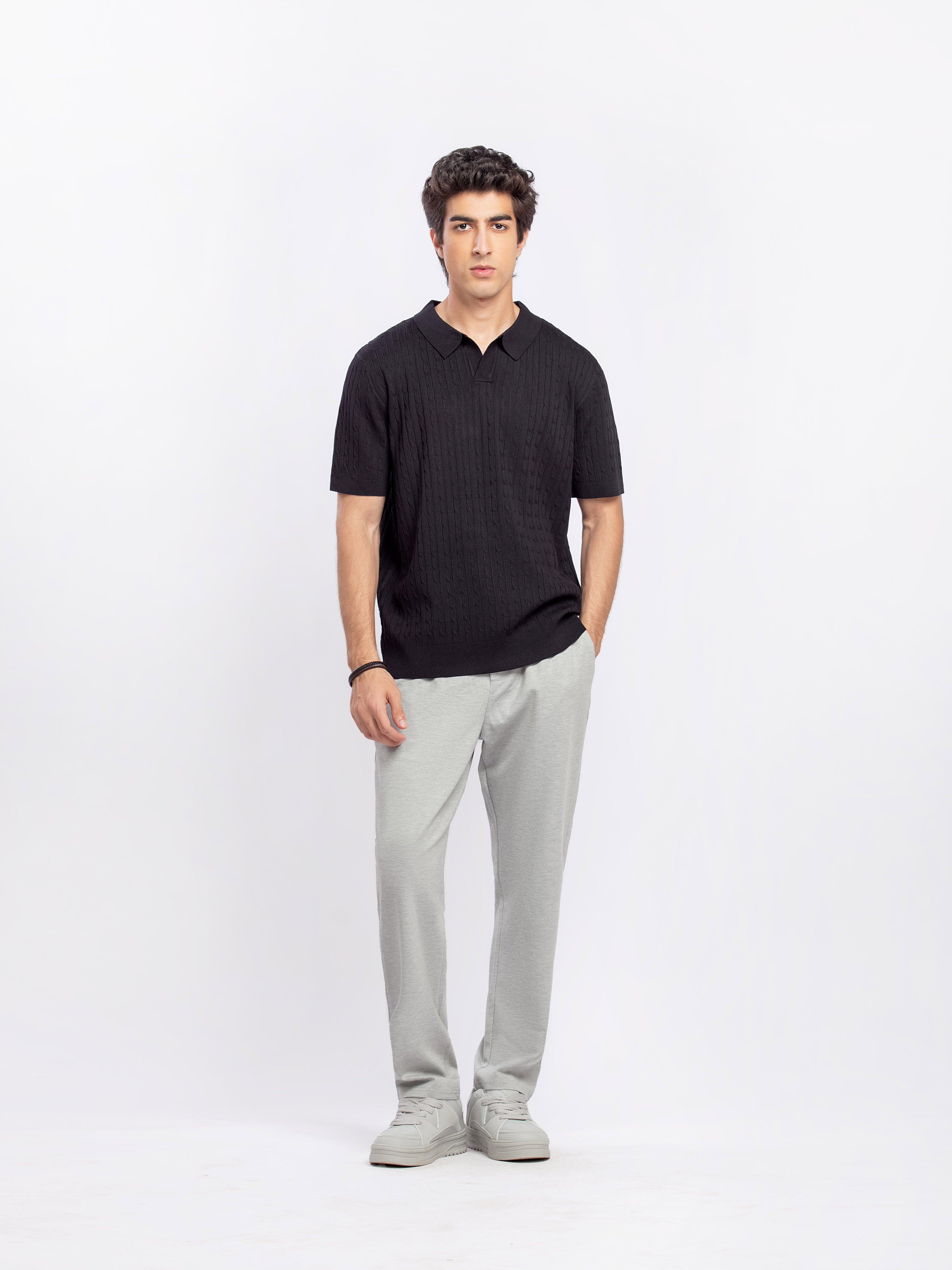 Johnny Collar Knitted Polo - FMTCP5-104