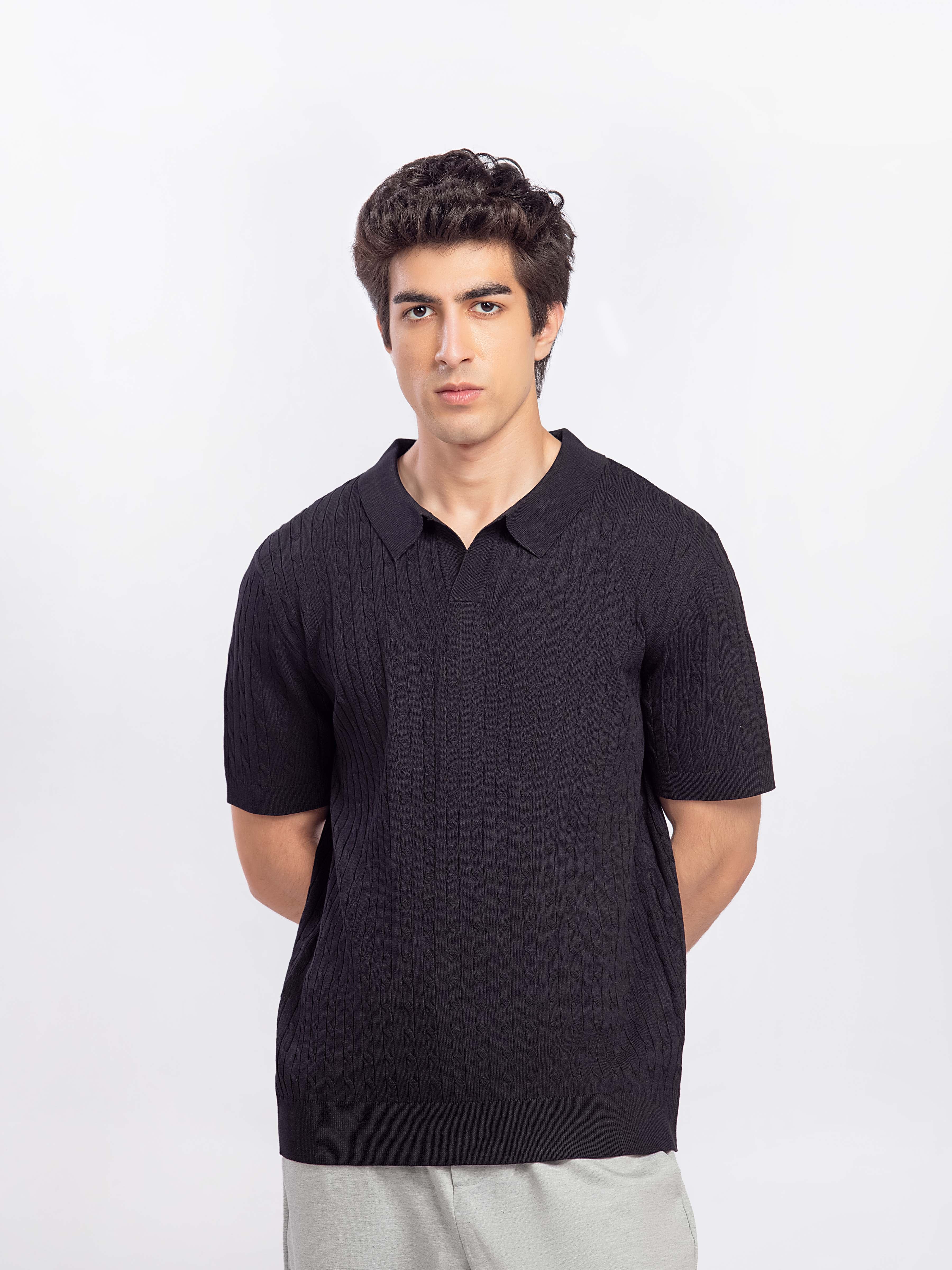 Johnny Collar Knitted Polo - FMTCP5-104
