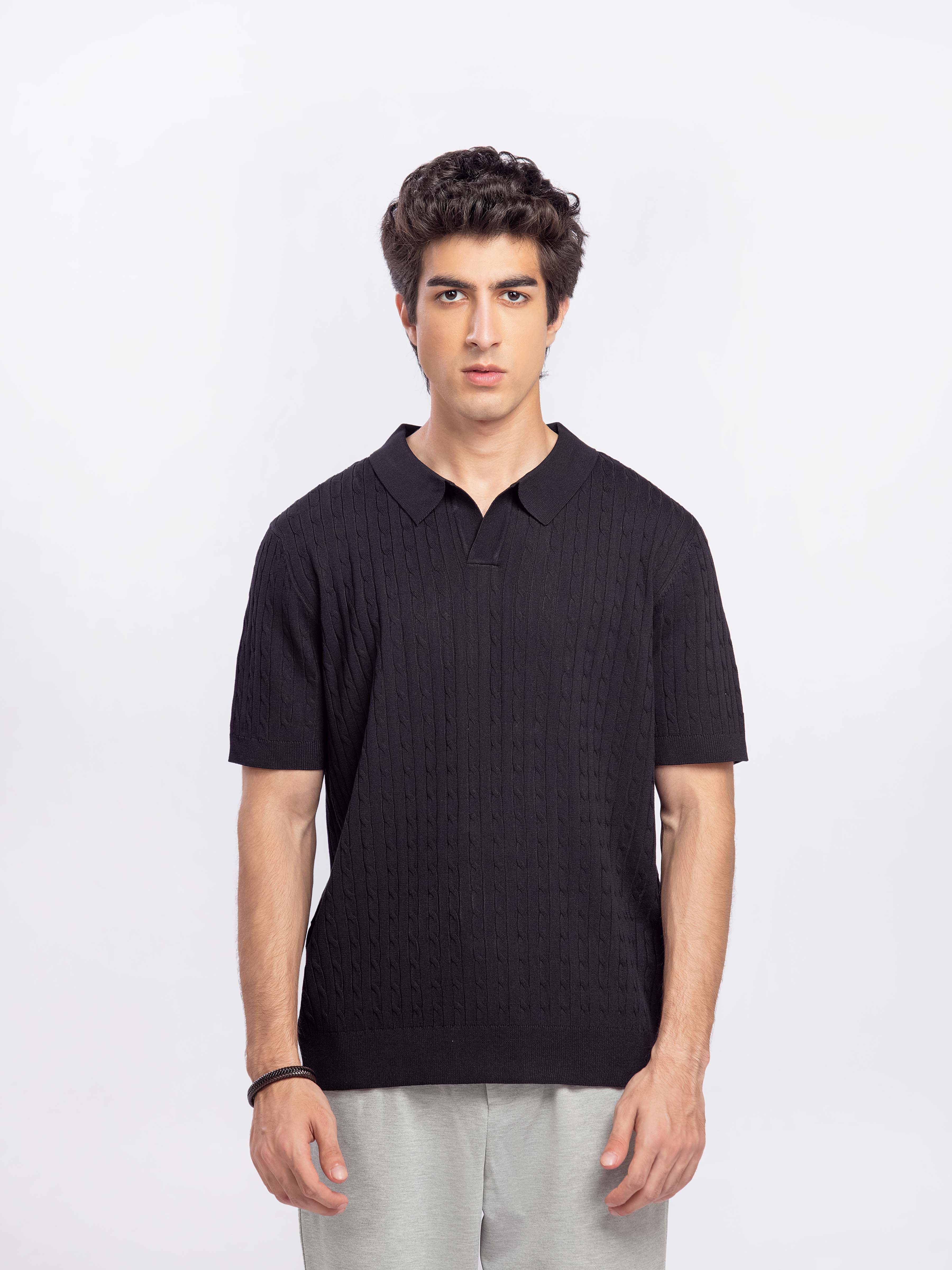 Johnny Collar Knitted Polo - FMTCP5-104