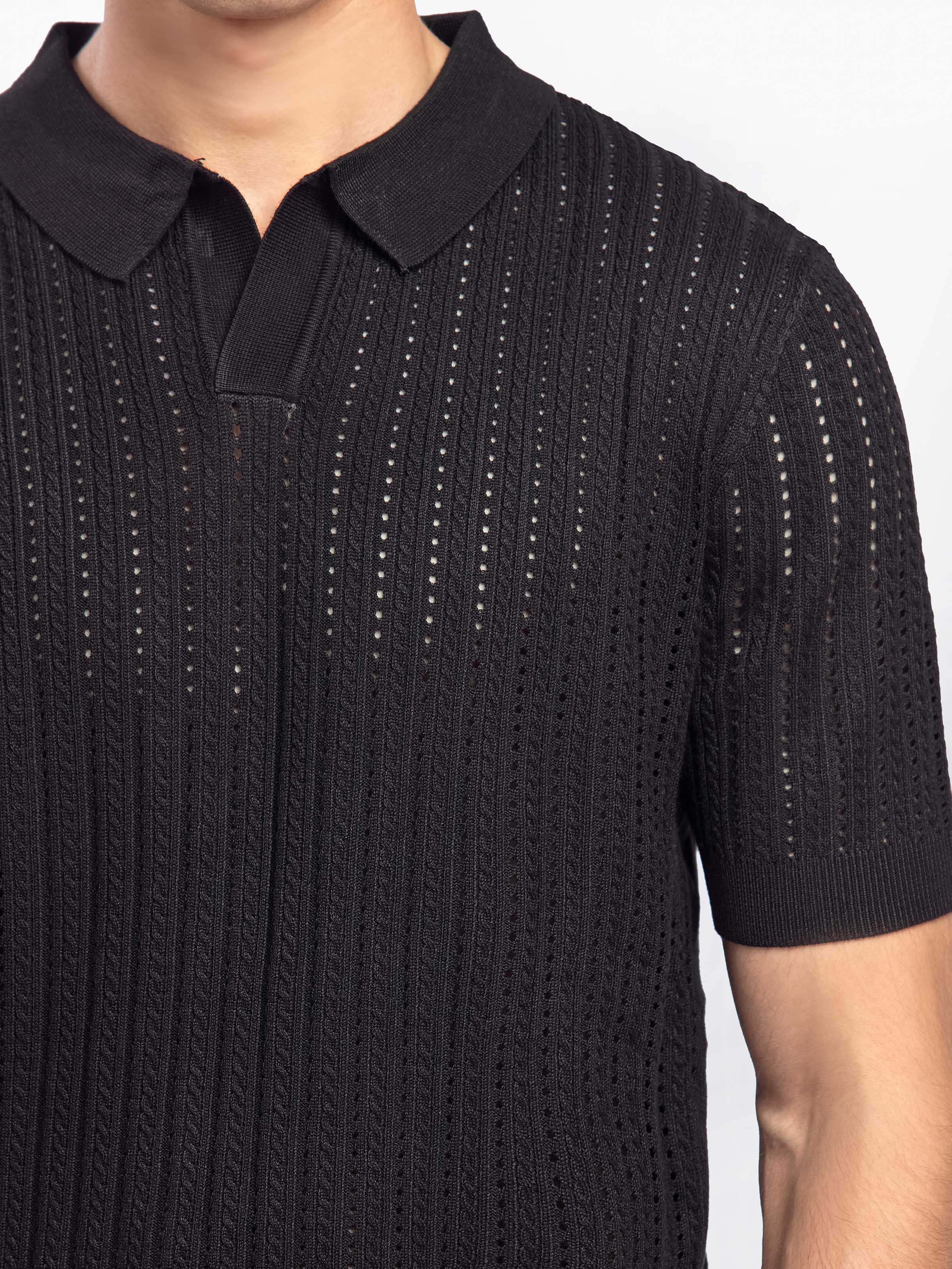Johnny Collar Knitted Polo - FMTCP5-175