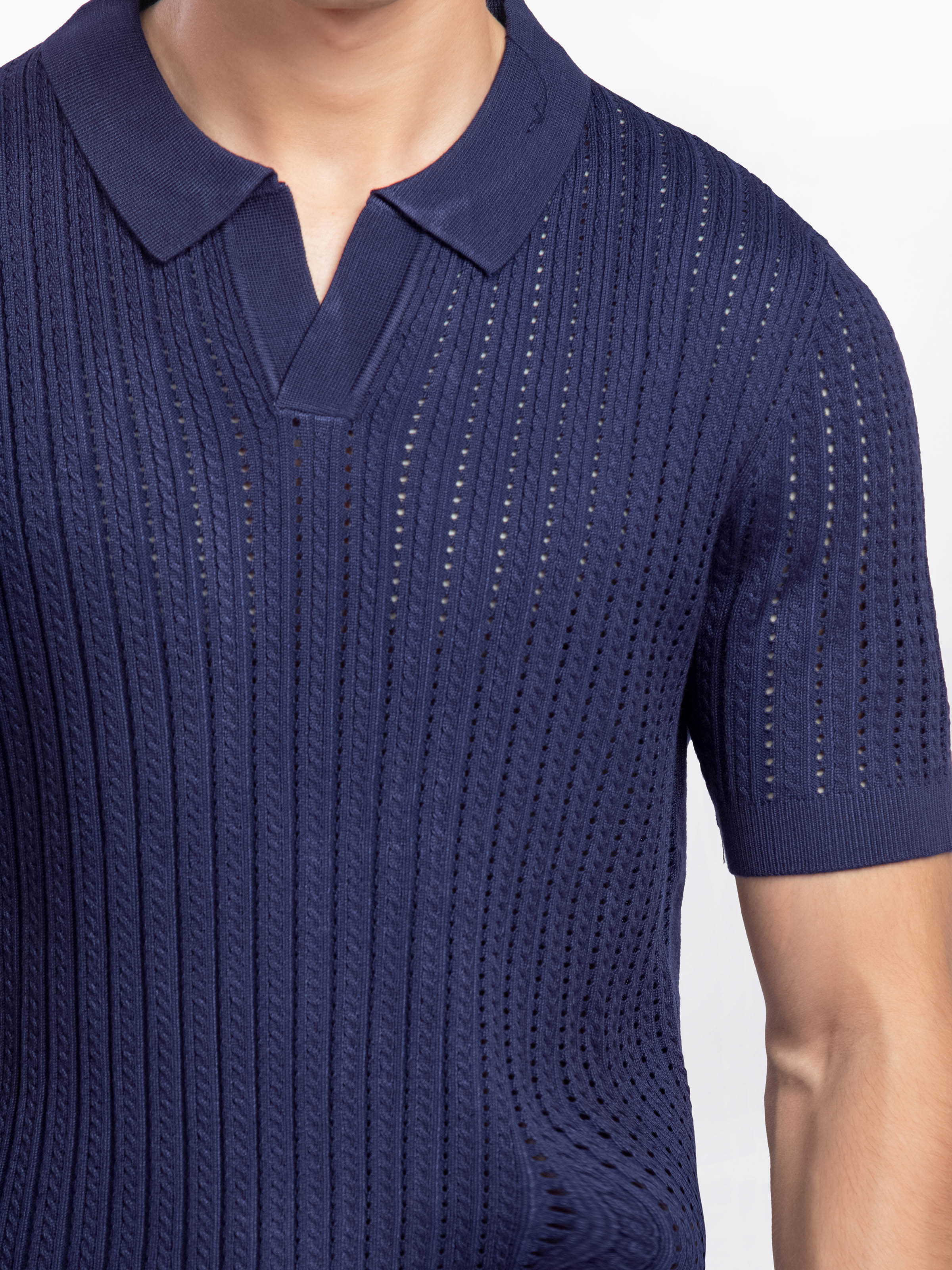 Johnny Collar Knitted Polo - FMTCP5-177