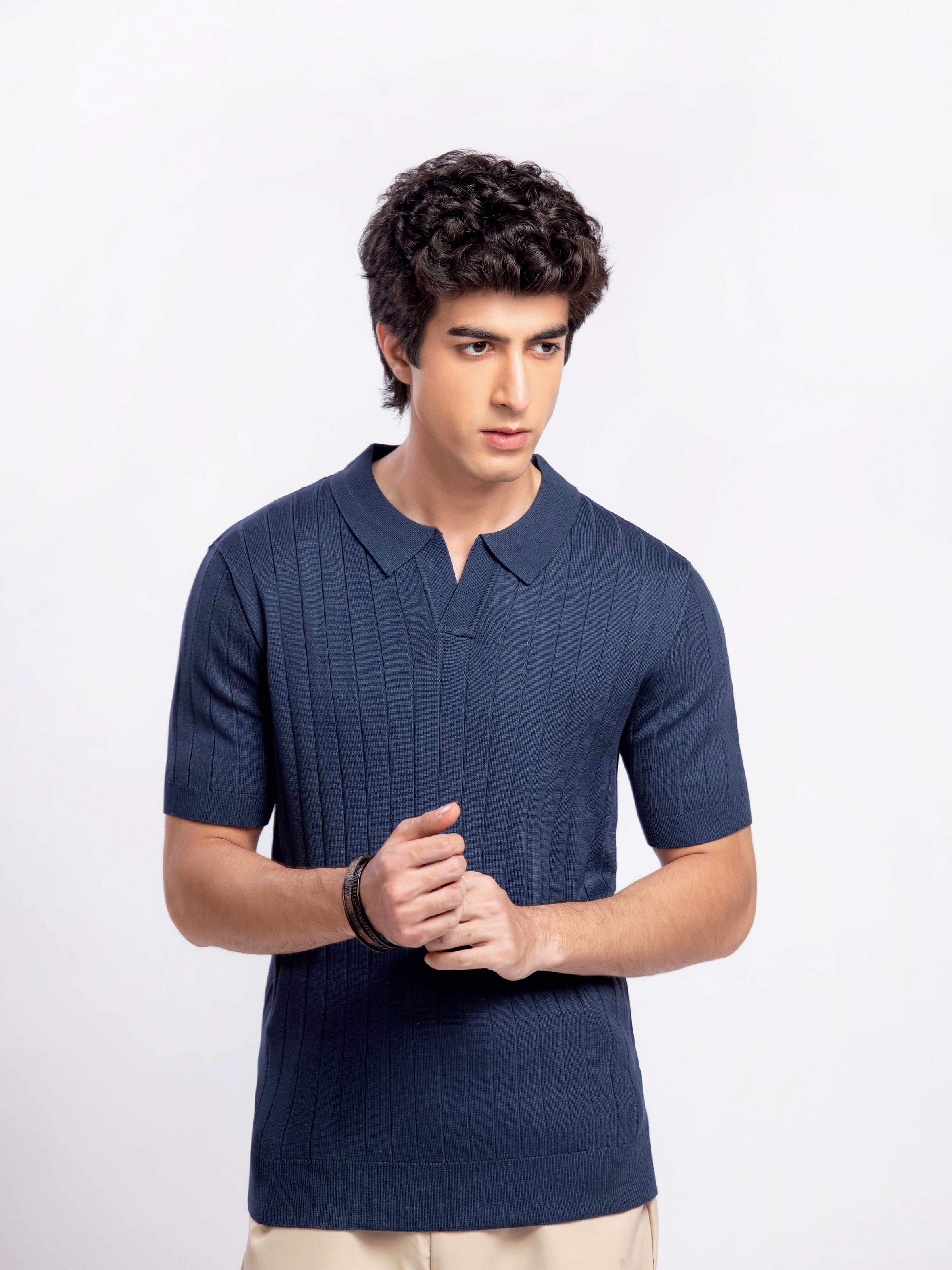 Johnny Collar Knitted Polo - FMTCP5-181