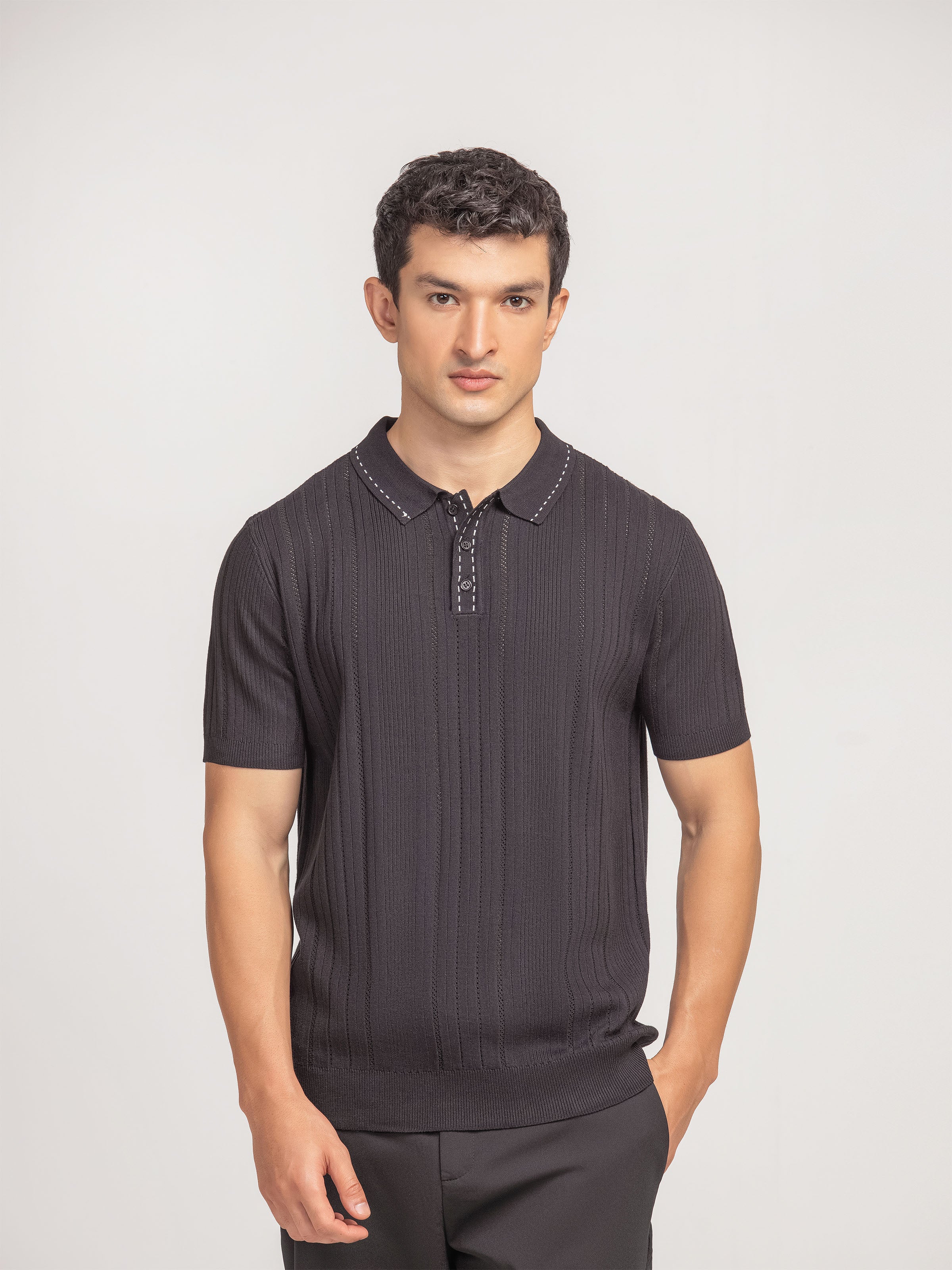 Regular Fit Knitted Polo - FMTCP5-202