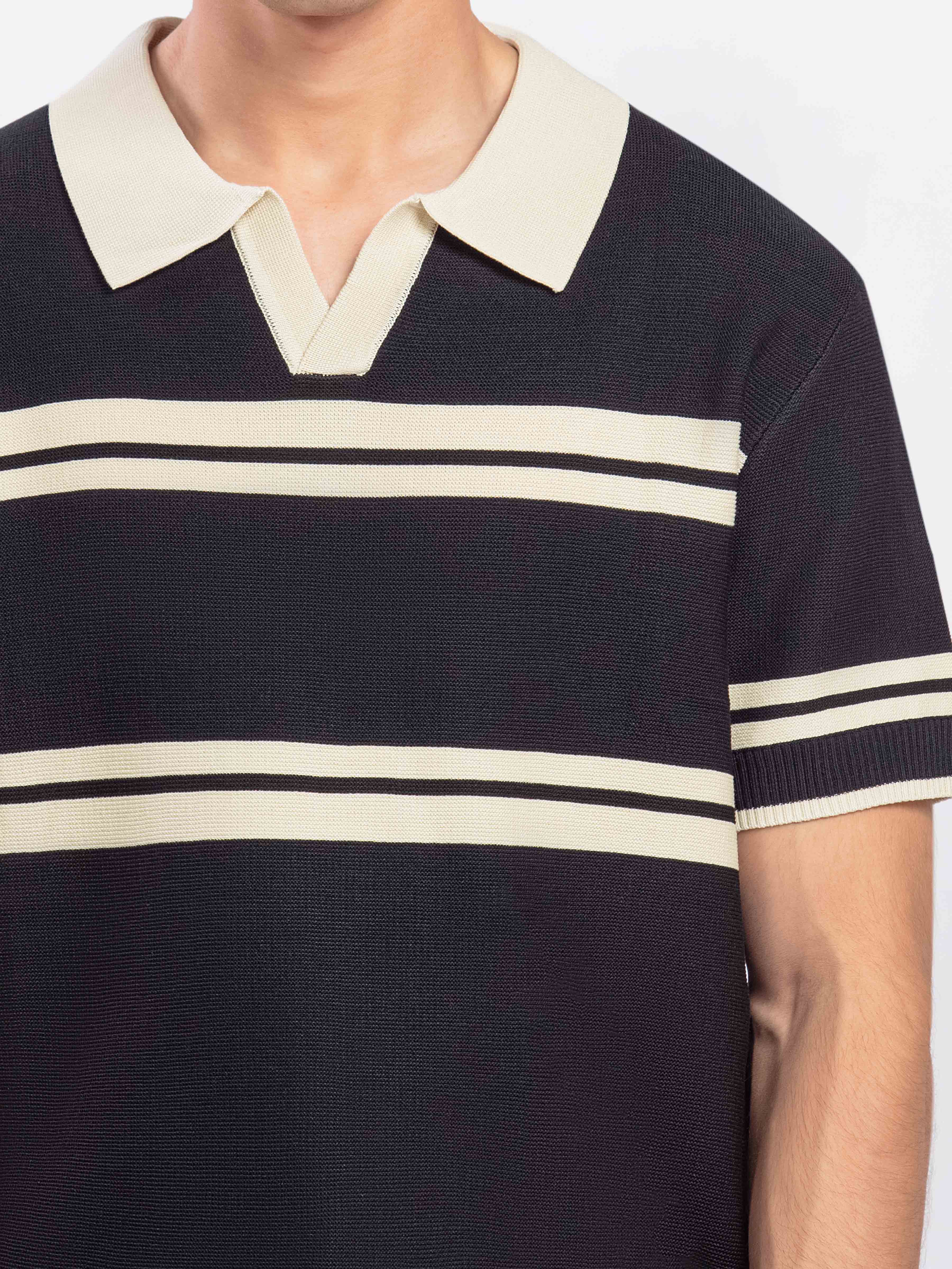 Johnny Collar Knitted Polo - FMTCP5-219