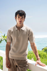 Basketweave Knitted Polo - FMTCP6-106