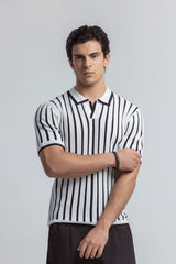 Striped Johnny Collar Polo - FMTCP6-127