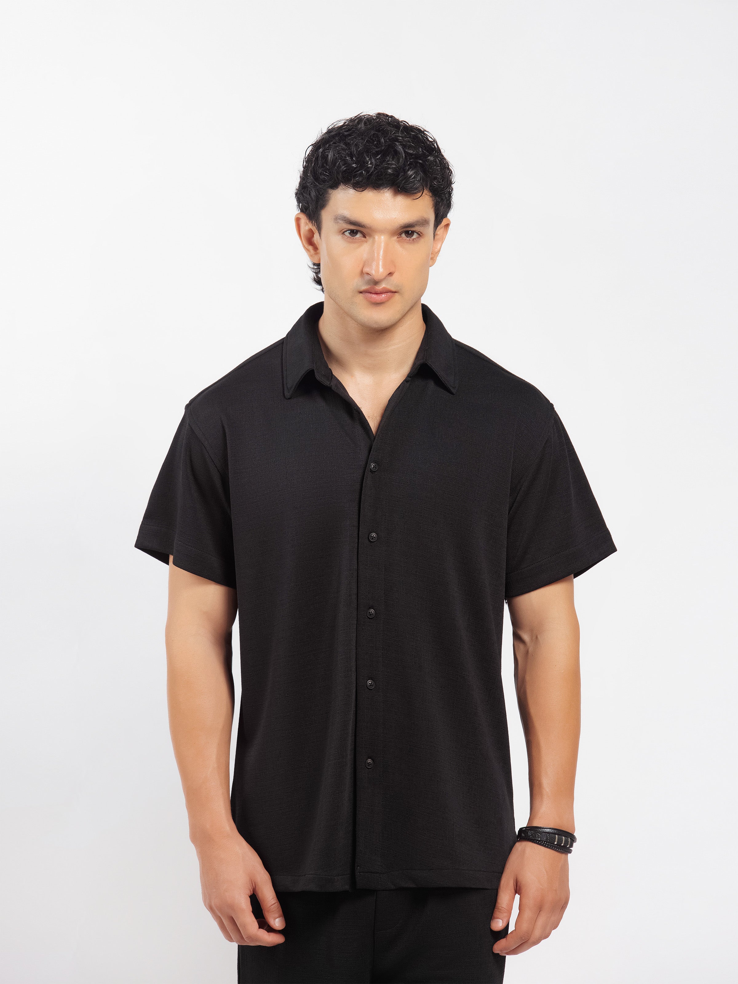 Textured Co-ord Set Shirt  - FMTCS5-008