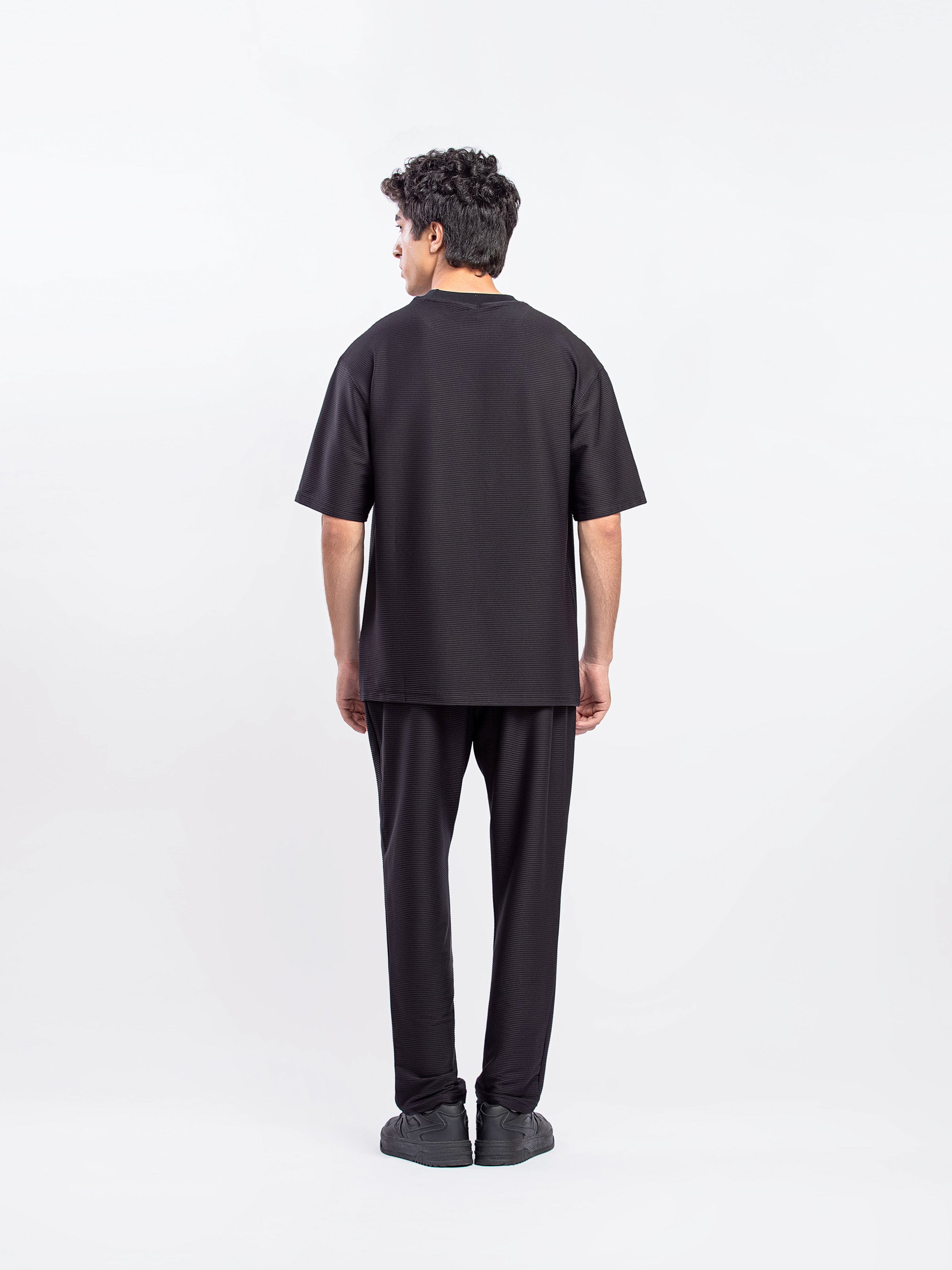 Textured Interlock Co-ord Set Tee - FMTCS5-022