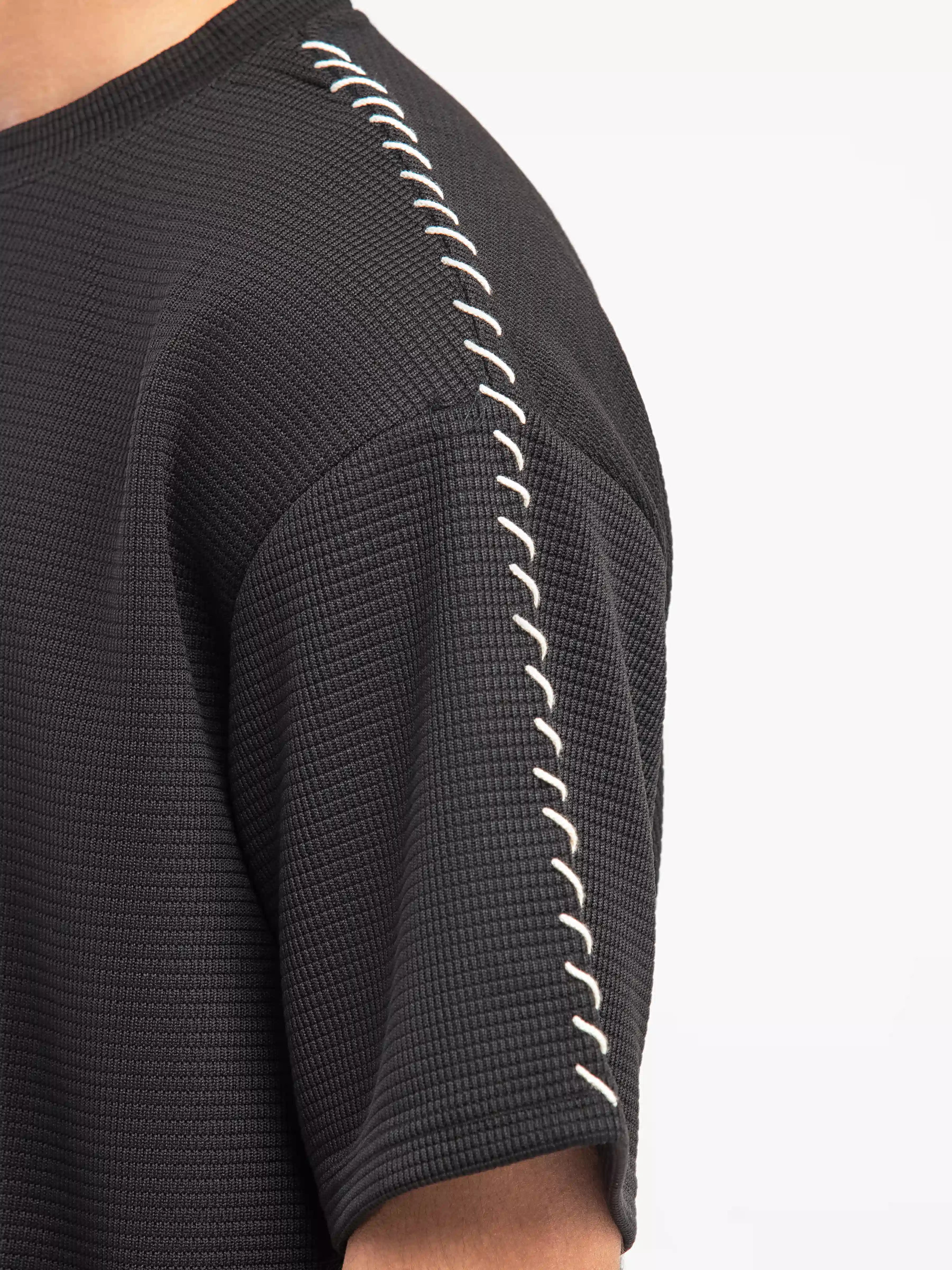 Textured Co-ord Set Tee - FMTCS5-051