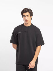 Textured Co-ord Set Tee - FMTCS5-051