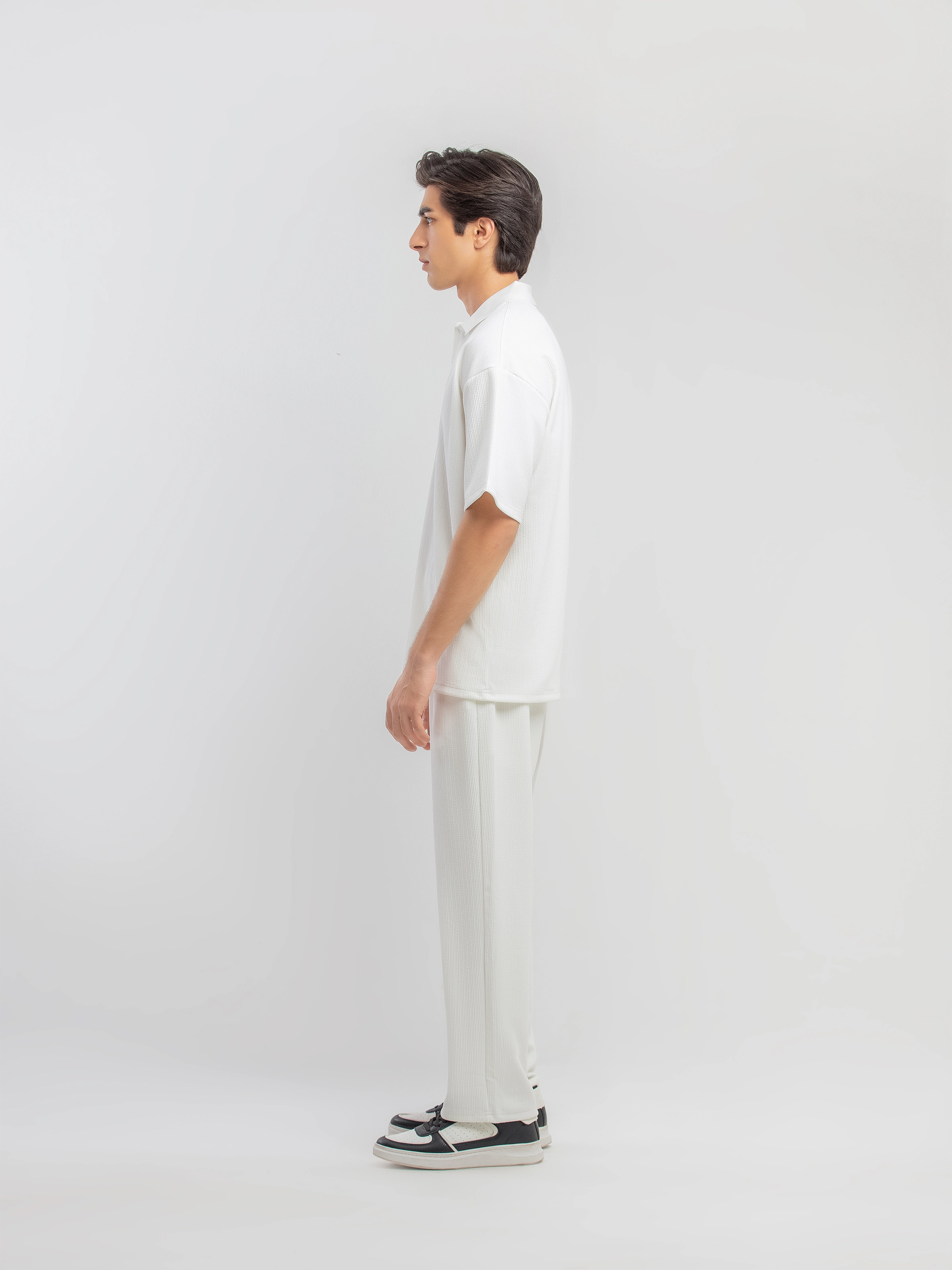 Textured Co-ord Set Polo - FMTCS5-053