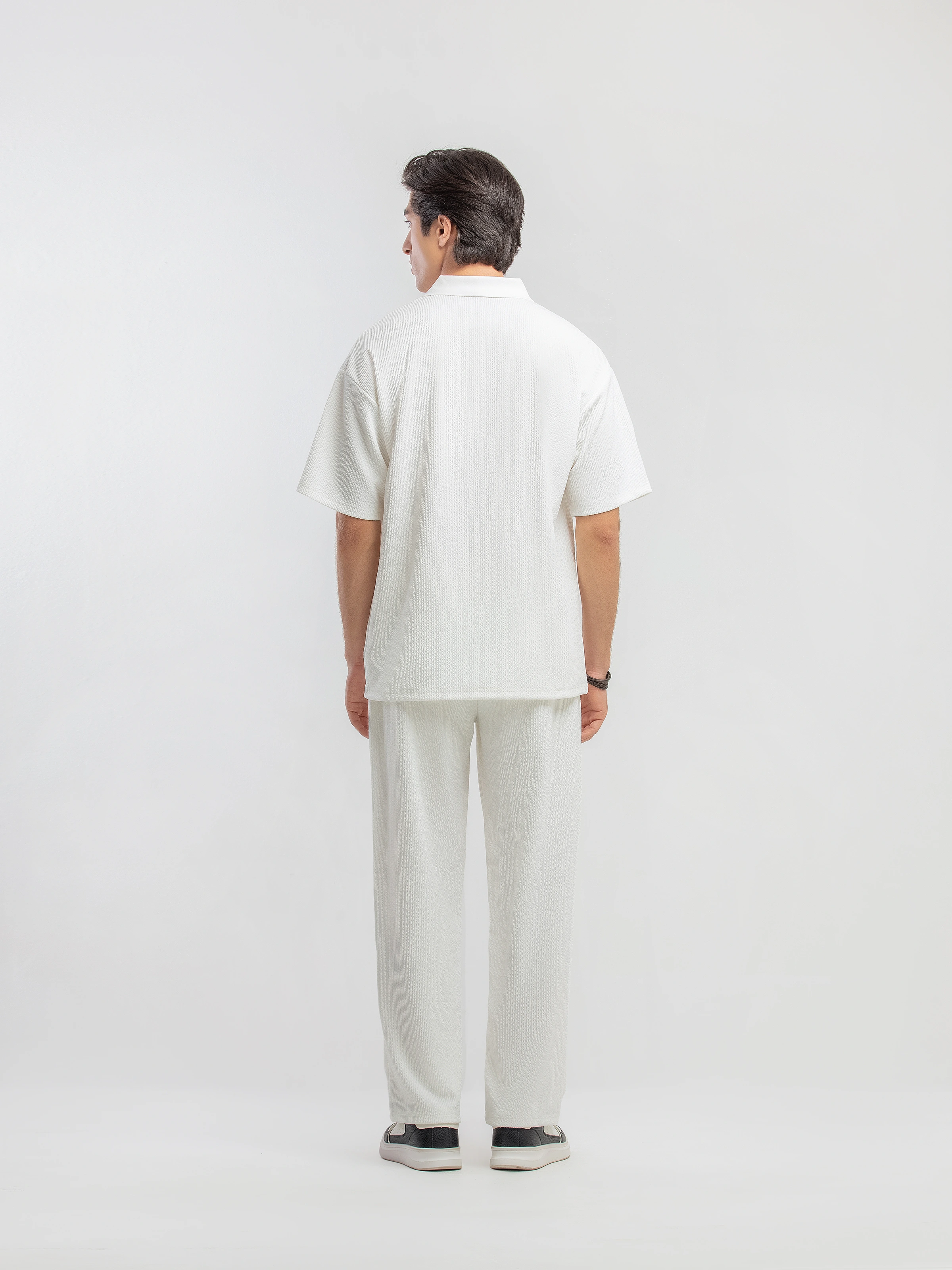 Textured Co-ord Set Polo - FMTCS5-053