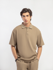 Textured Co-ord Set Polo - FMTCS5-054