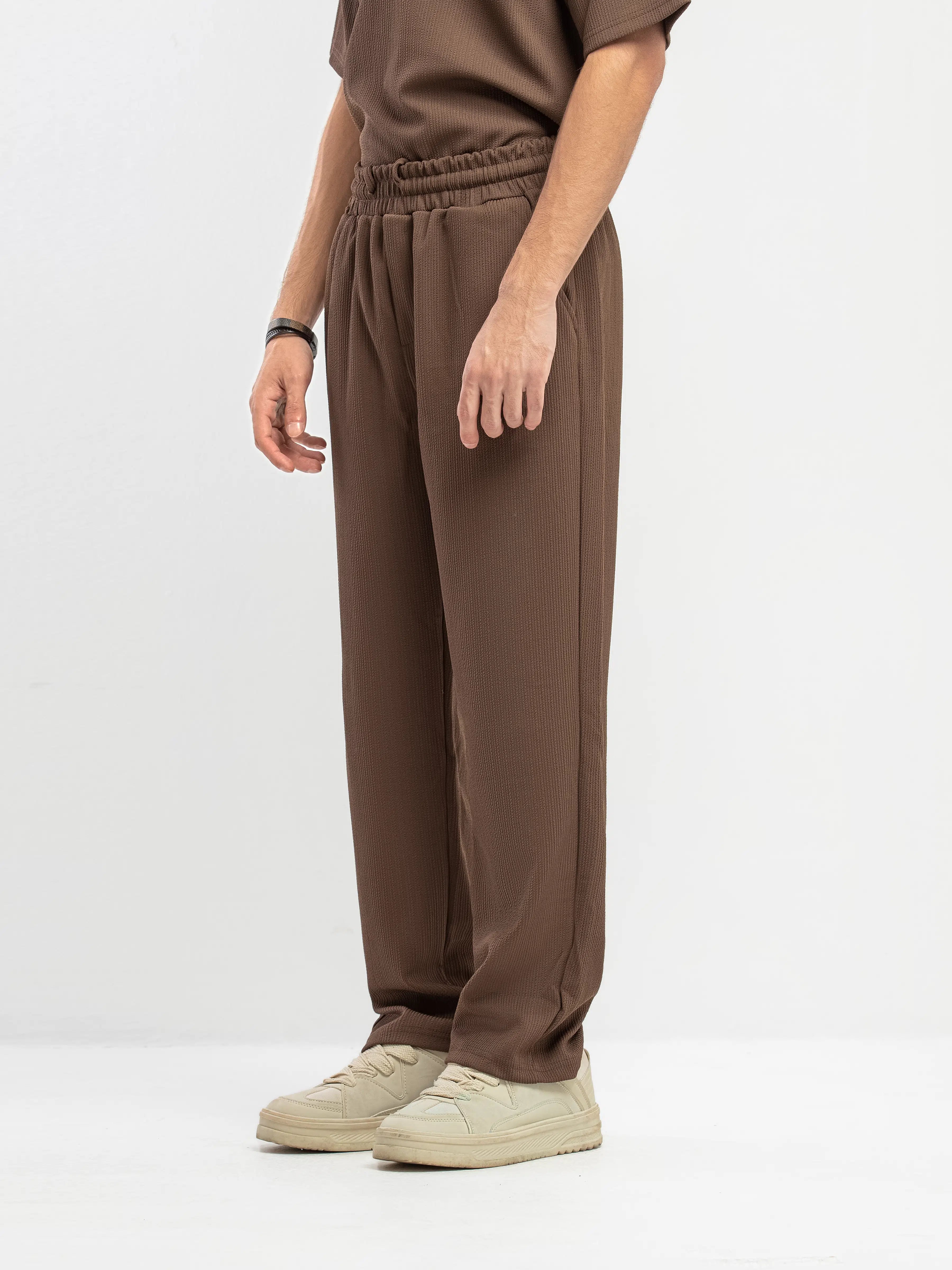 Textured Co-ord Set Trousers - FMBCS5-055
