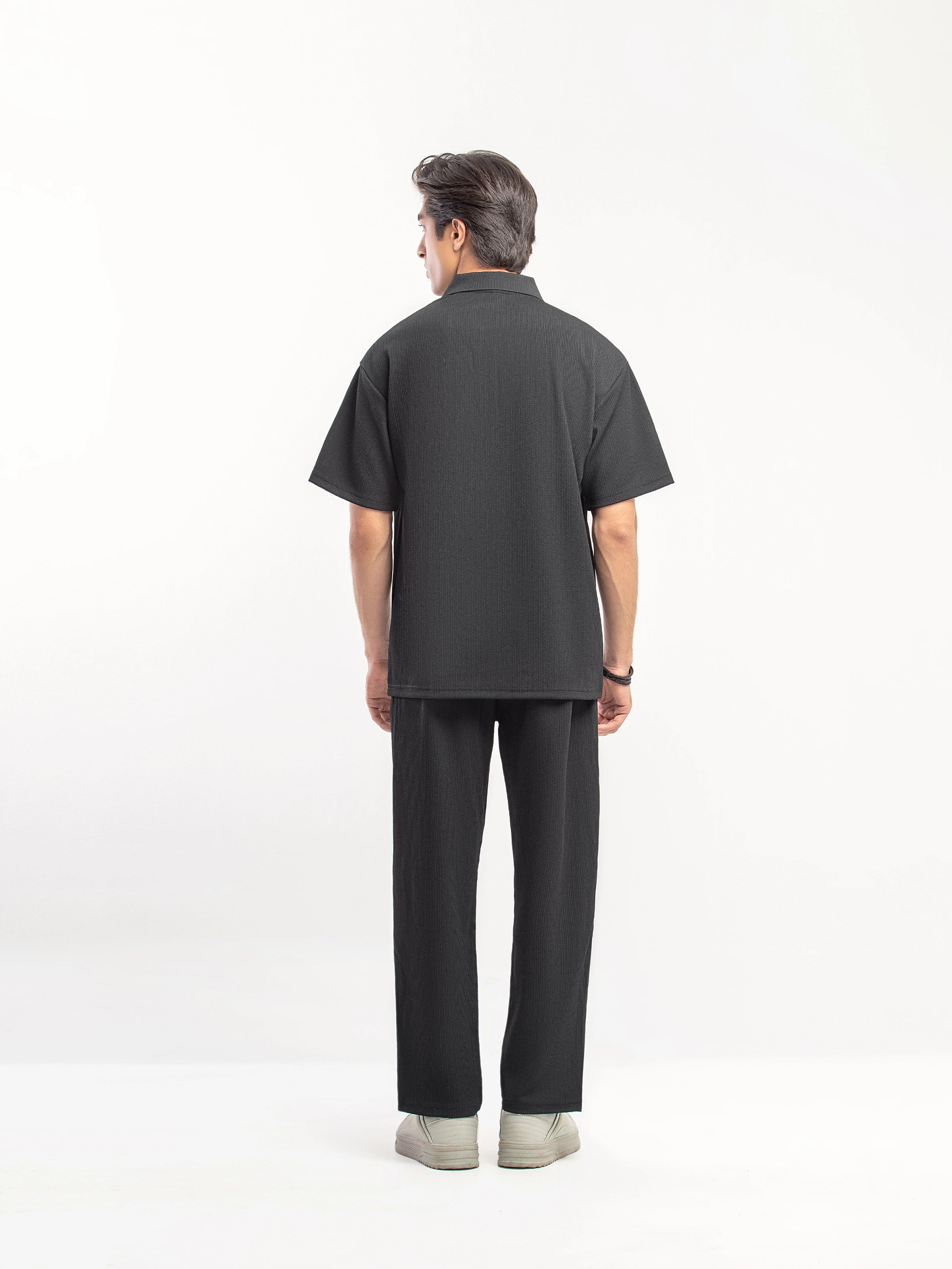 Textured Co-ord Set Polo - FMTCS5-057