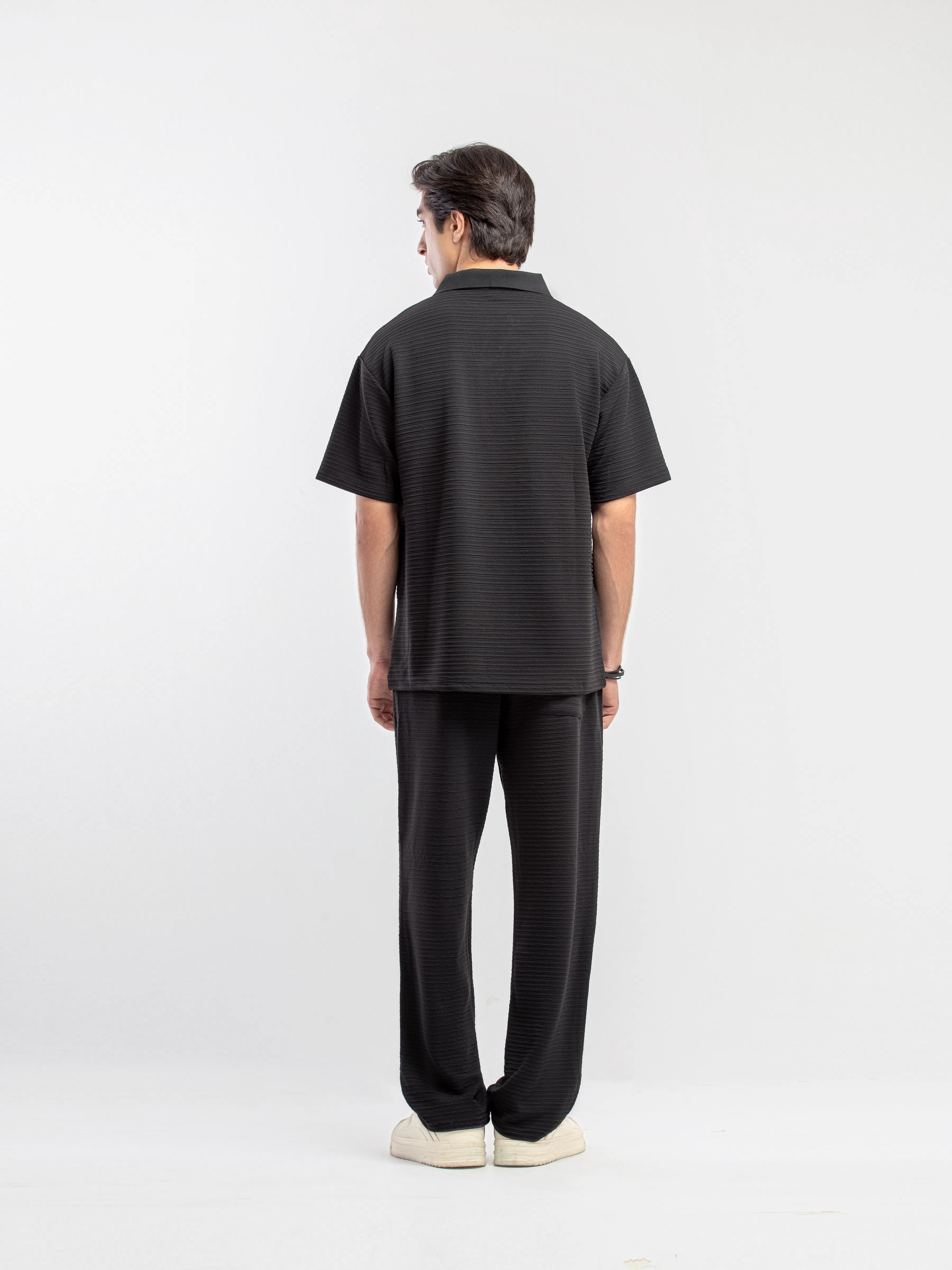 Textured Co-ord Set Polo - FMTCS5-059