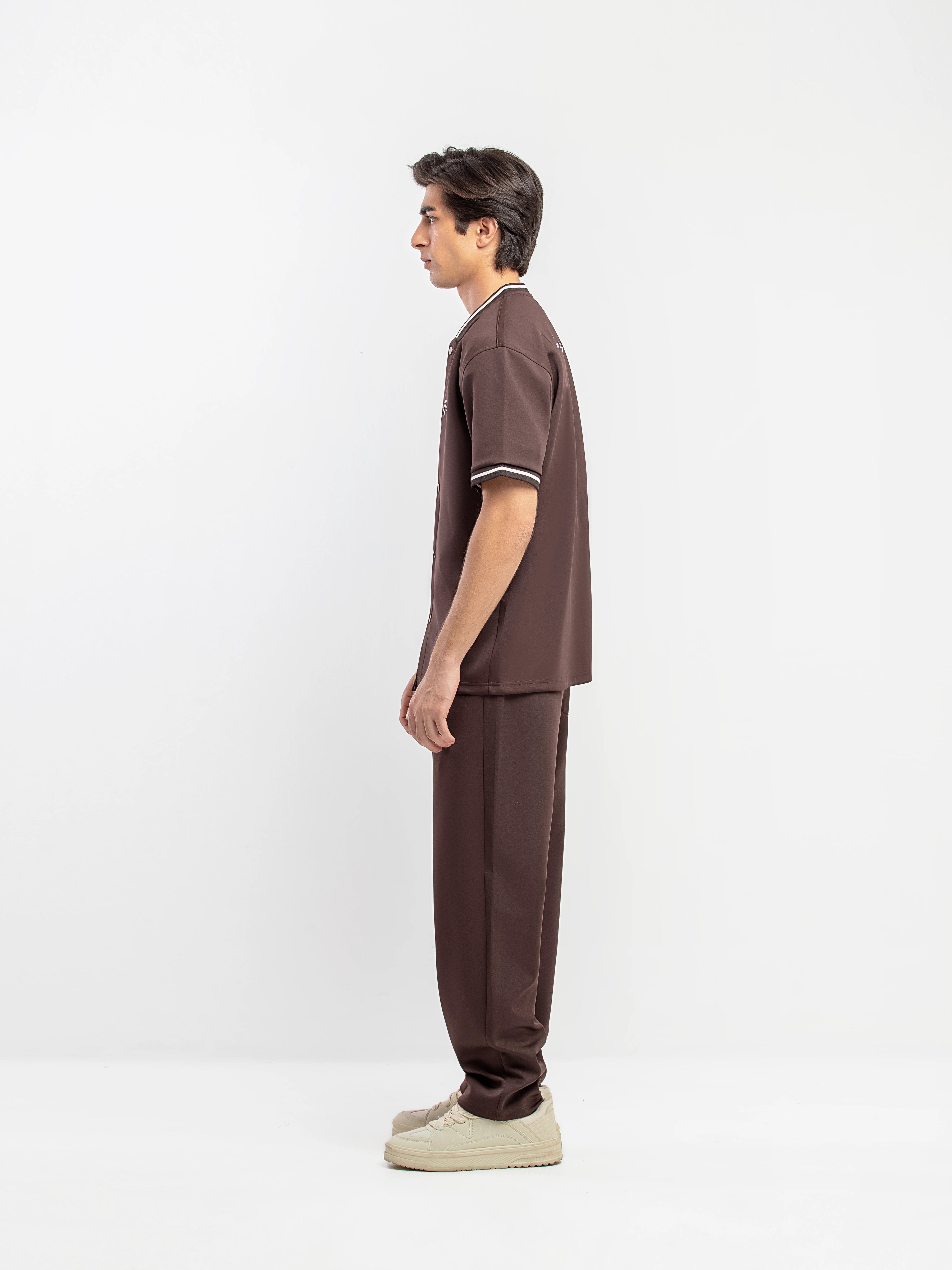 Tipped Co-ord Set Shirt - FMTCS5-071