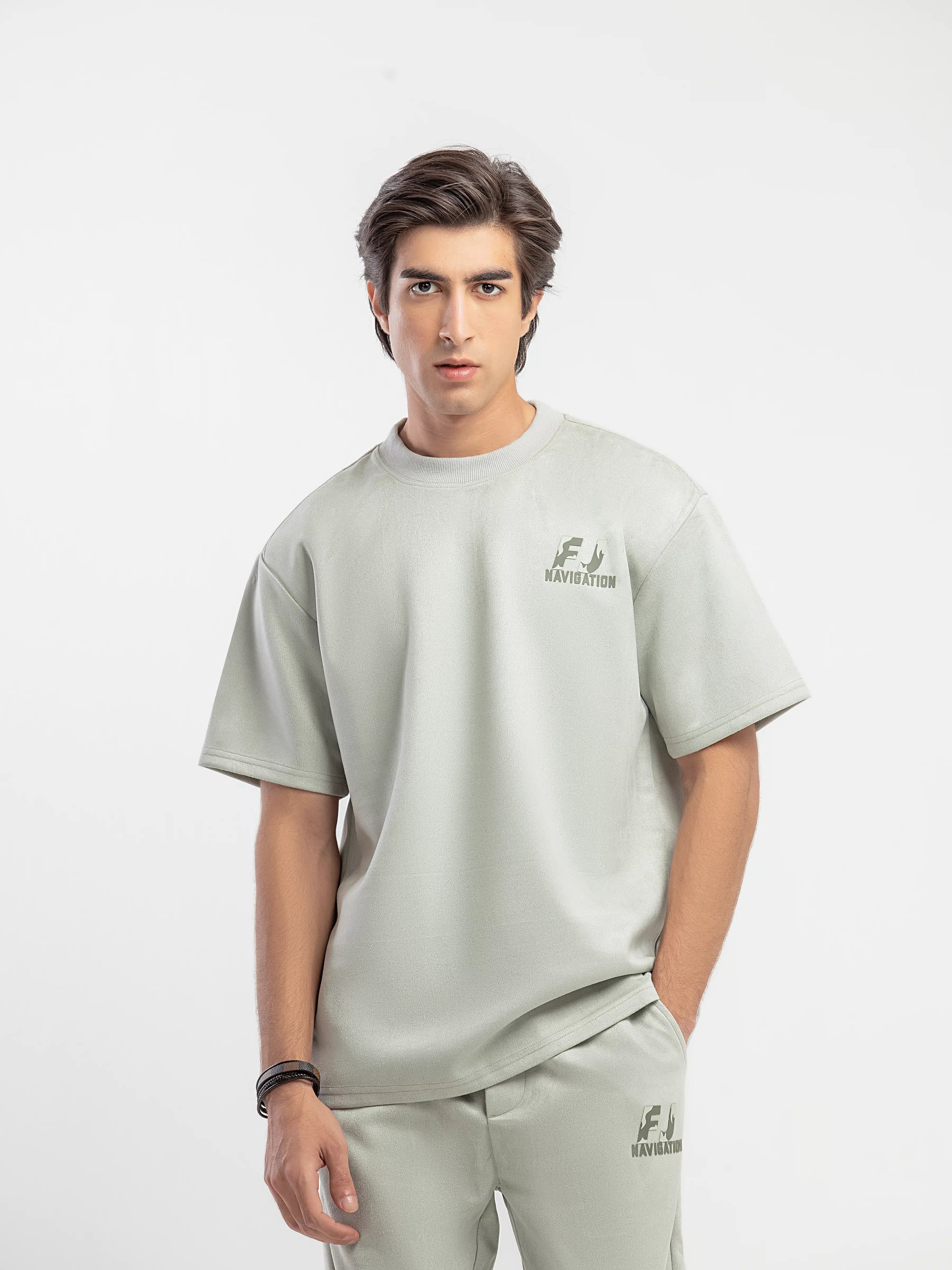Suede Co-ord Set Tee - FMTCS5-078