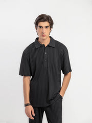 Textured Co-ord Set Polo - FMTCS5-079