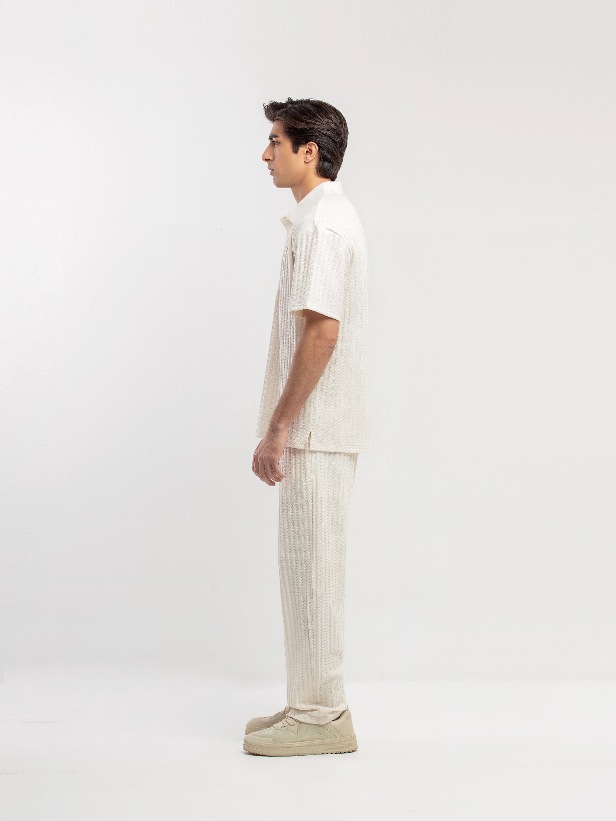 Textured Co-ord Set Polo - FMTCS5-080