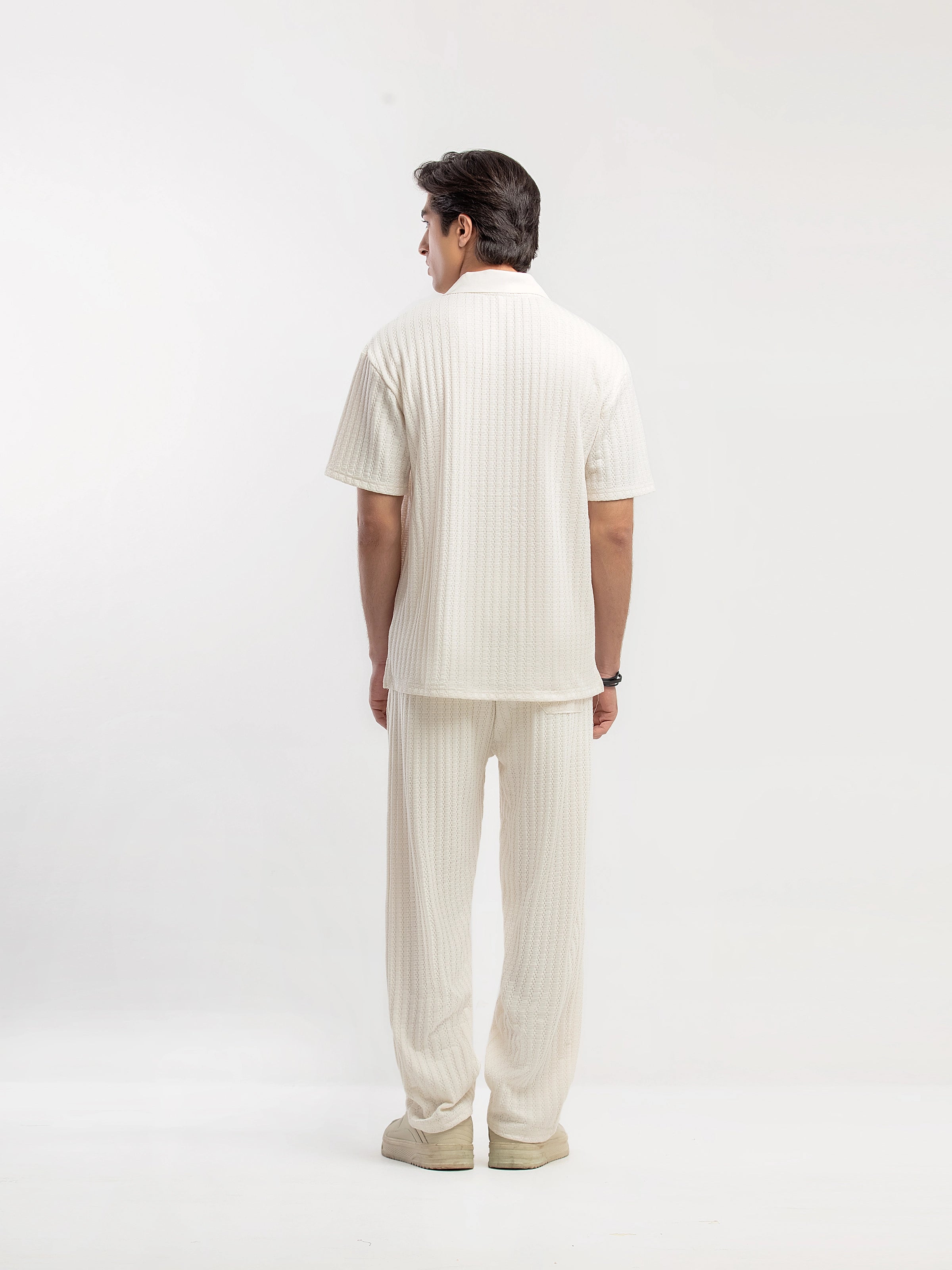 Textured Co-ord Set Polo - FMTCS5-080