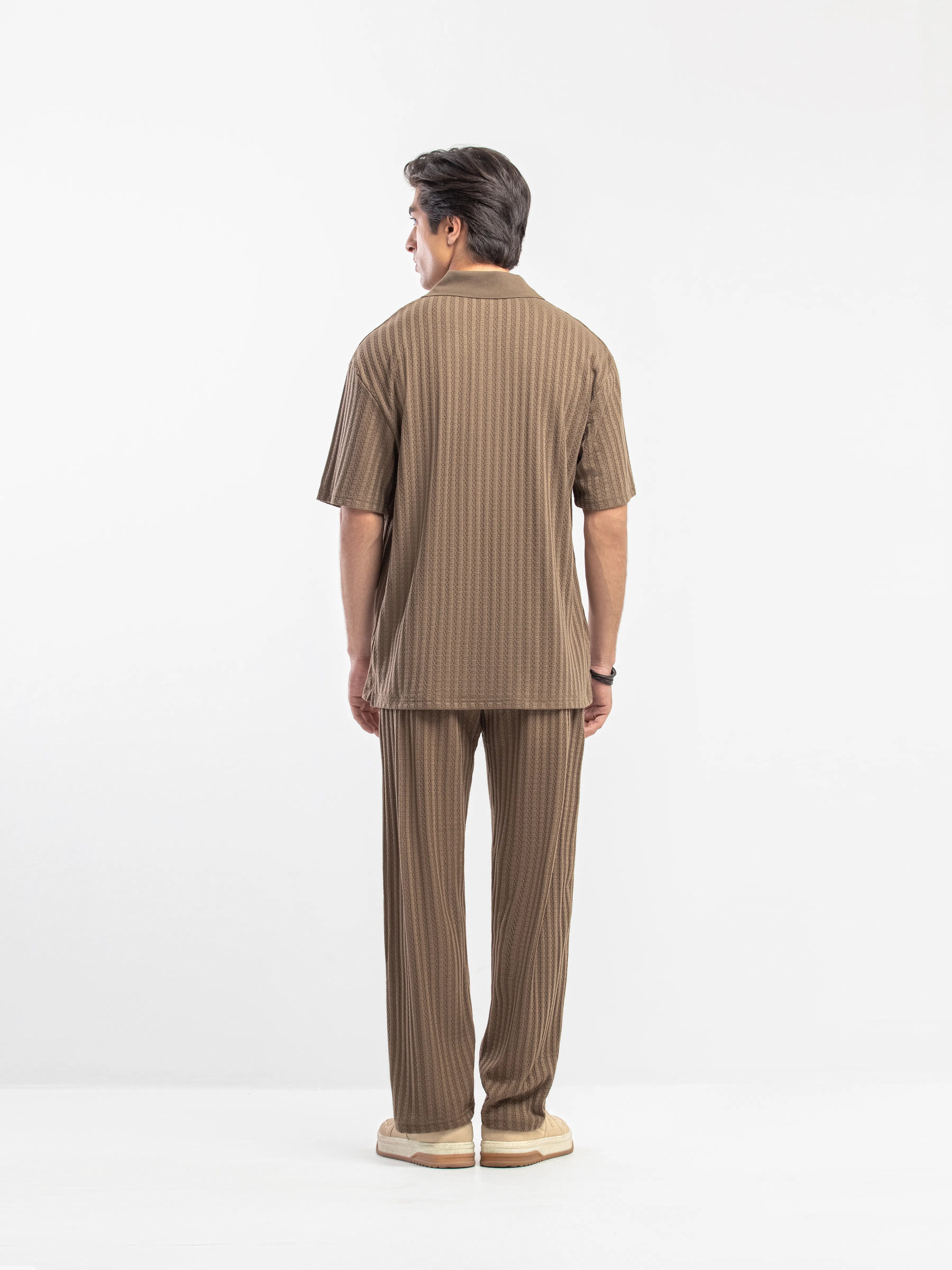 Textured Co-ord Set Polo - FMTCS5-081